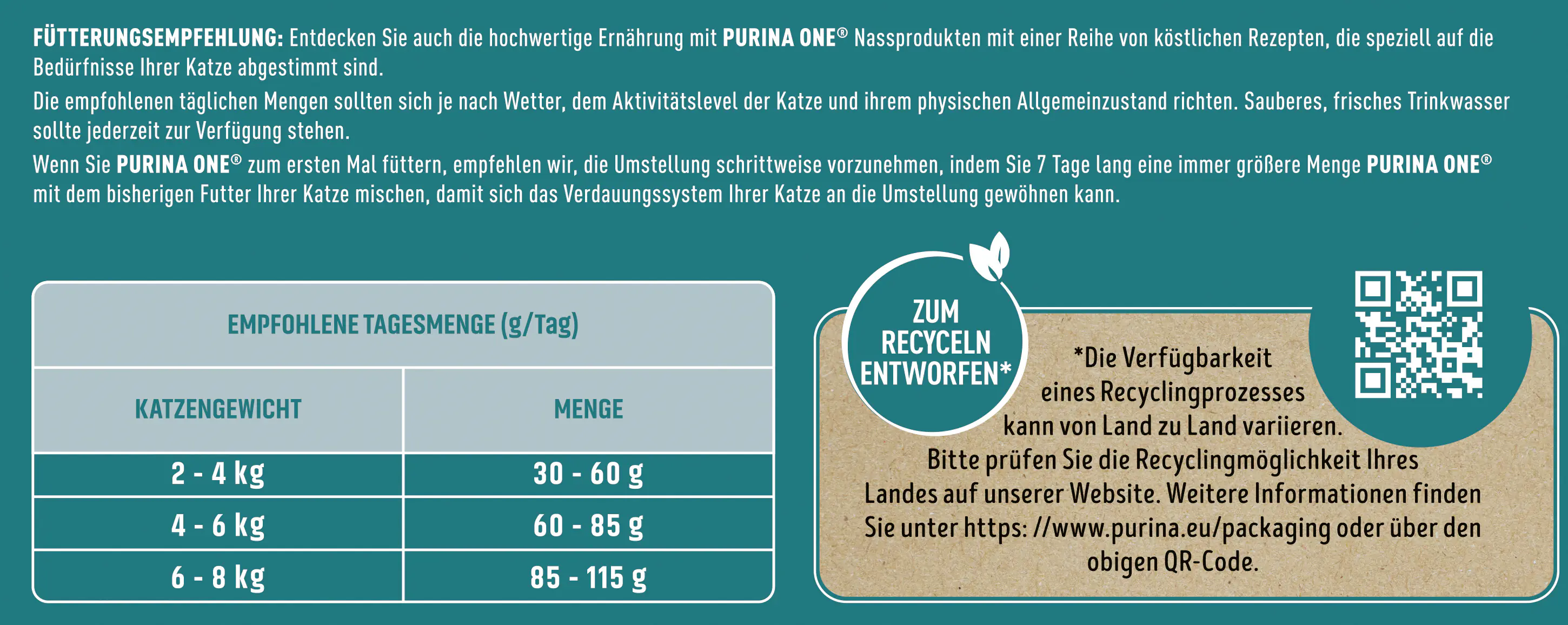 Purina One Katzenfutter Adult reich an Lachs 2,8 kg