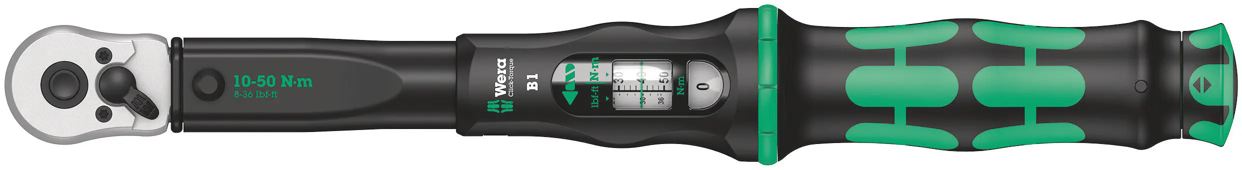 Wera Drehmomentschlüssel mit Umschaltknarre Click-Torque B 1 10-50 Nm Wera Drehmomentschlüssel mit Umschaltknarre Click-Torque B 1 10-50 Nm