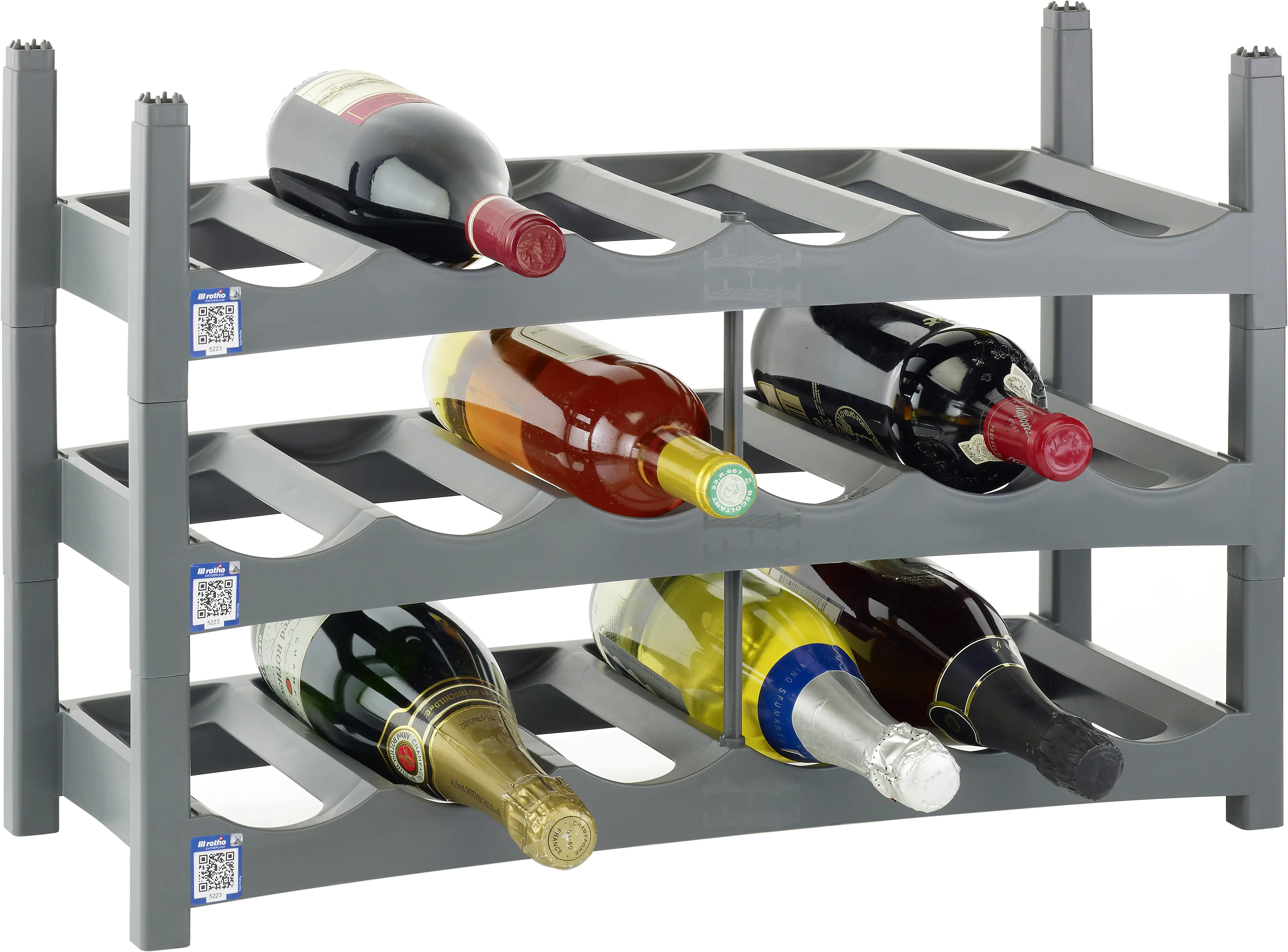 7610859142948_1507182 Rotho Flaschenregal Vario 60 x 22 x 14 cm