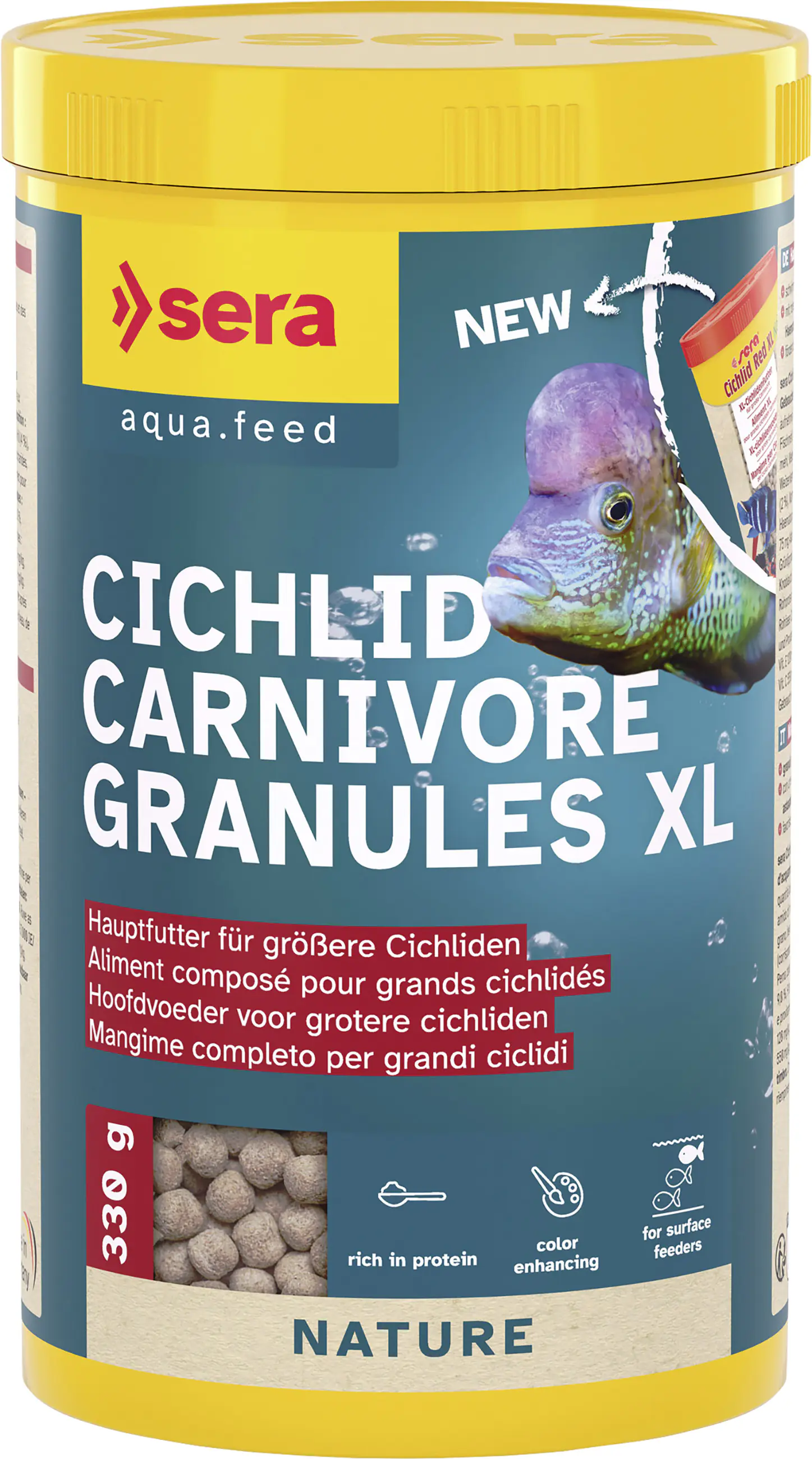 Sera Fischfutter Cichlid Carnivore Granules XL 1 L