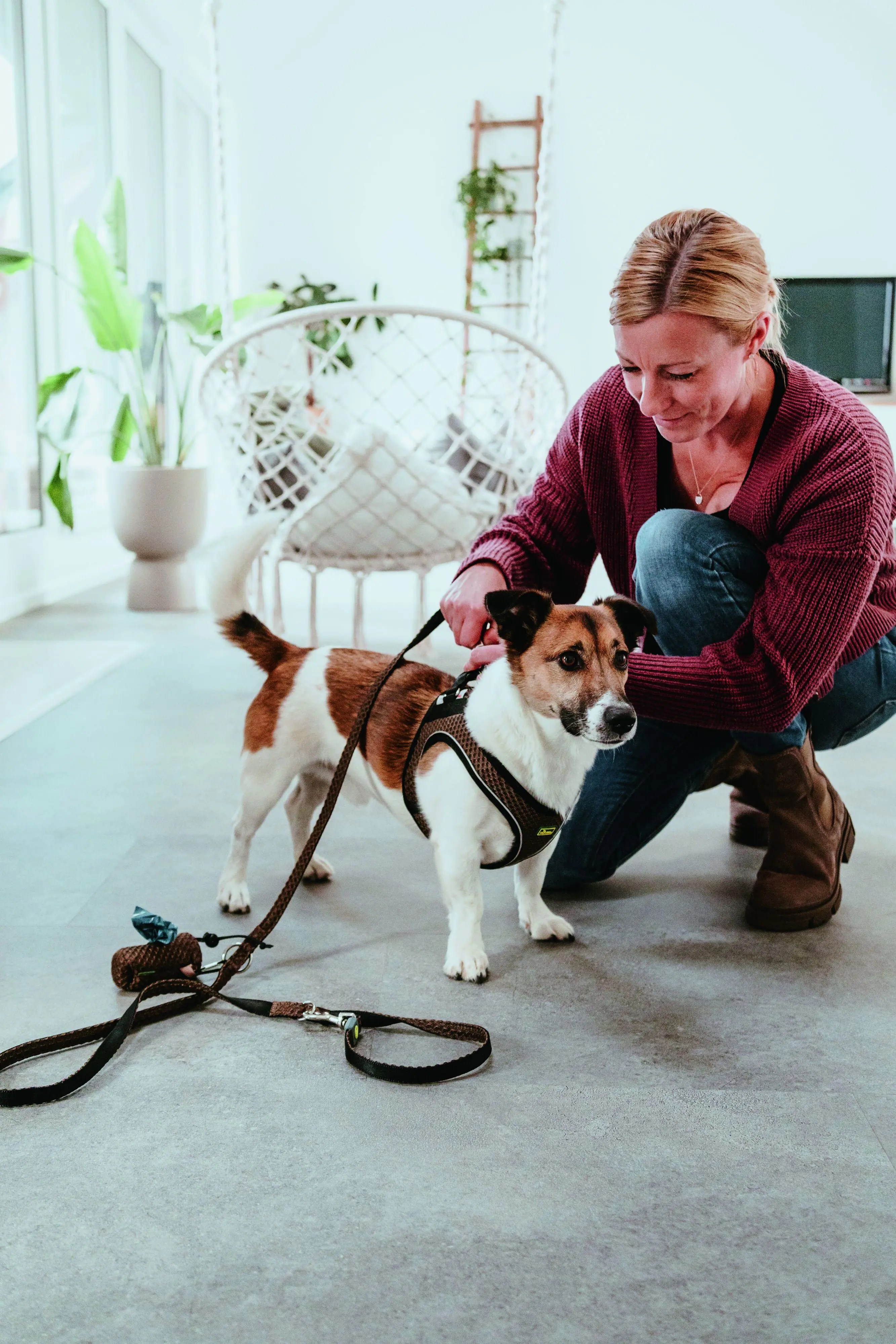 Hunter Hundegeschirr Hilo Comfort S-M braun