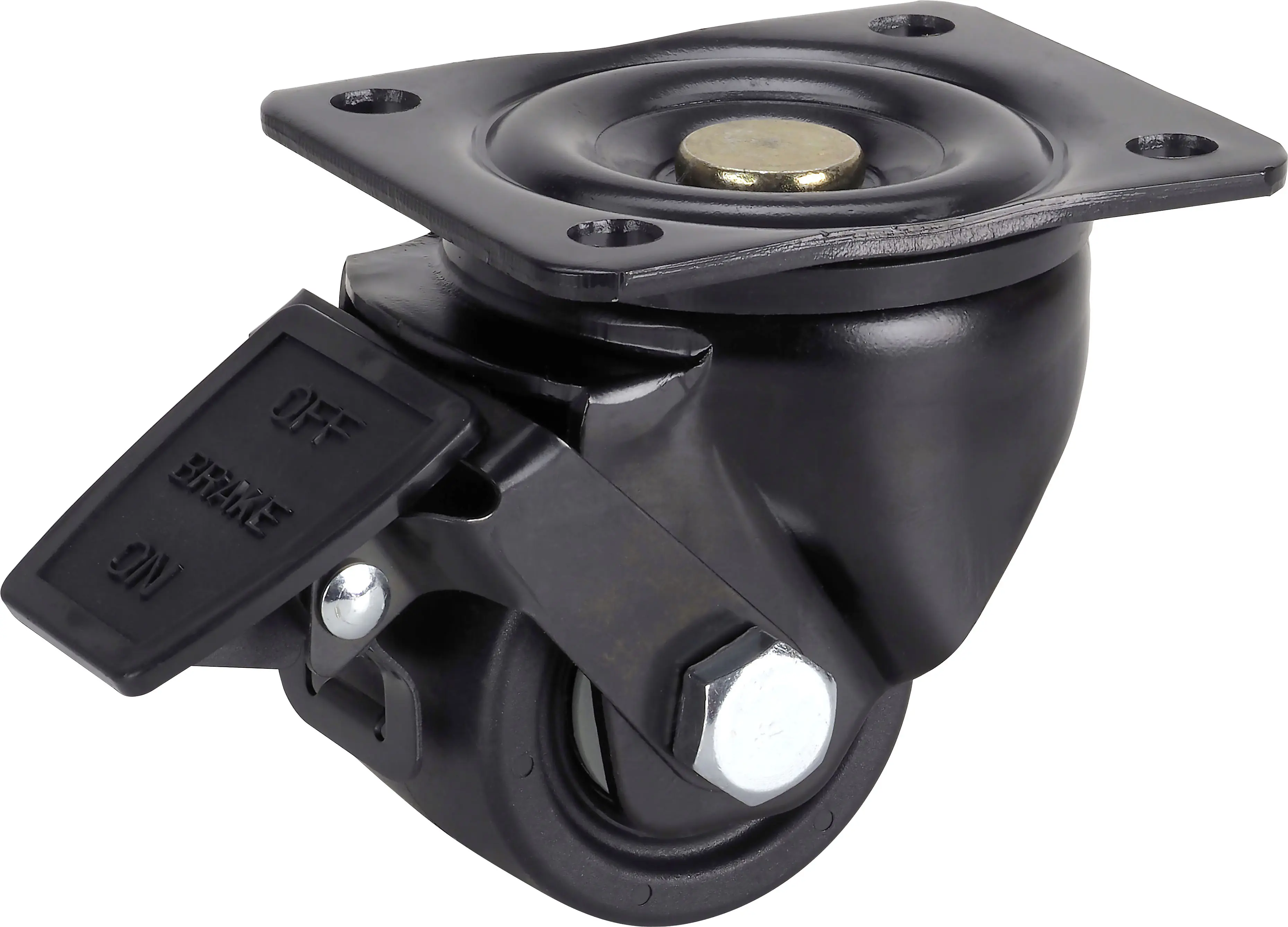 Schwerlast-Lenkrolle mit Radfeststeller 75 x 50 mm Tragkr. 600 kg