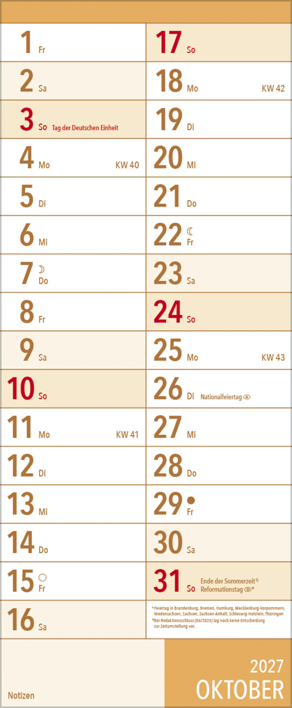 Korsch Kalender XL-Planer Großdruck 2027 