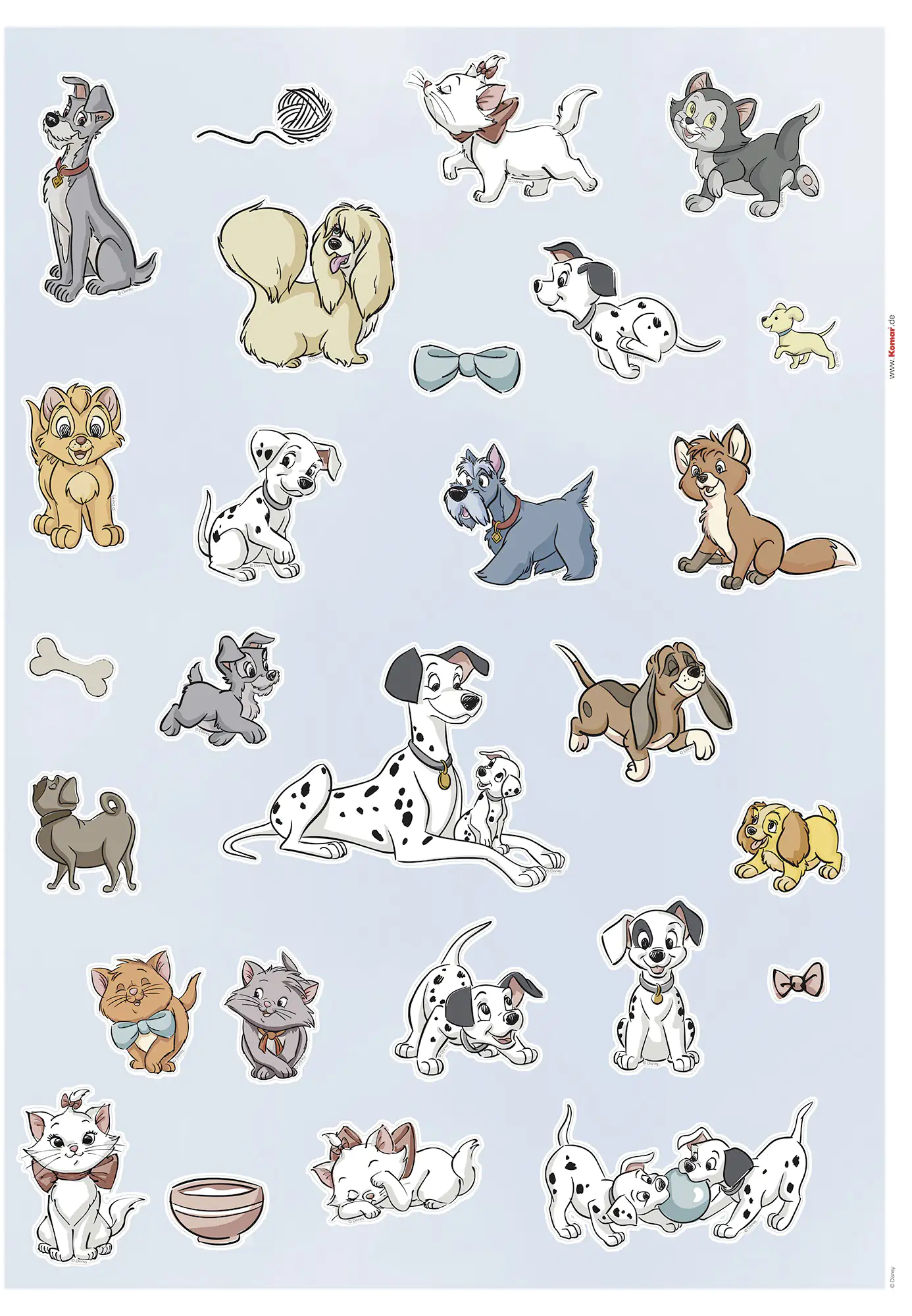 Komar Dekosticker Disney Cat and Dog 50 x 70 cm Komar Dekosticker Disney Cat and Dog 50 x 70 cm