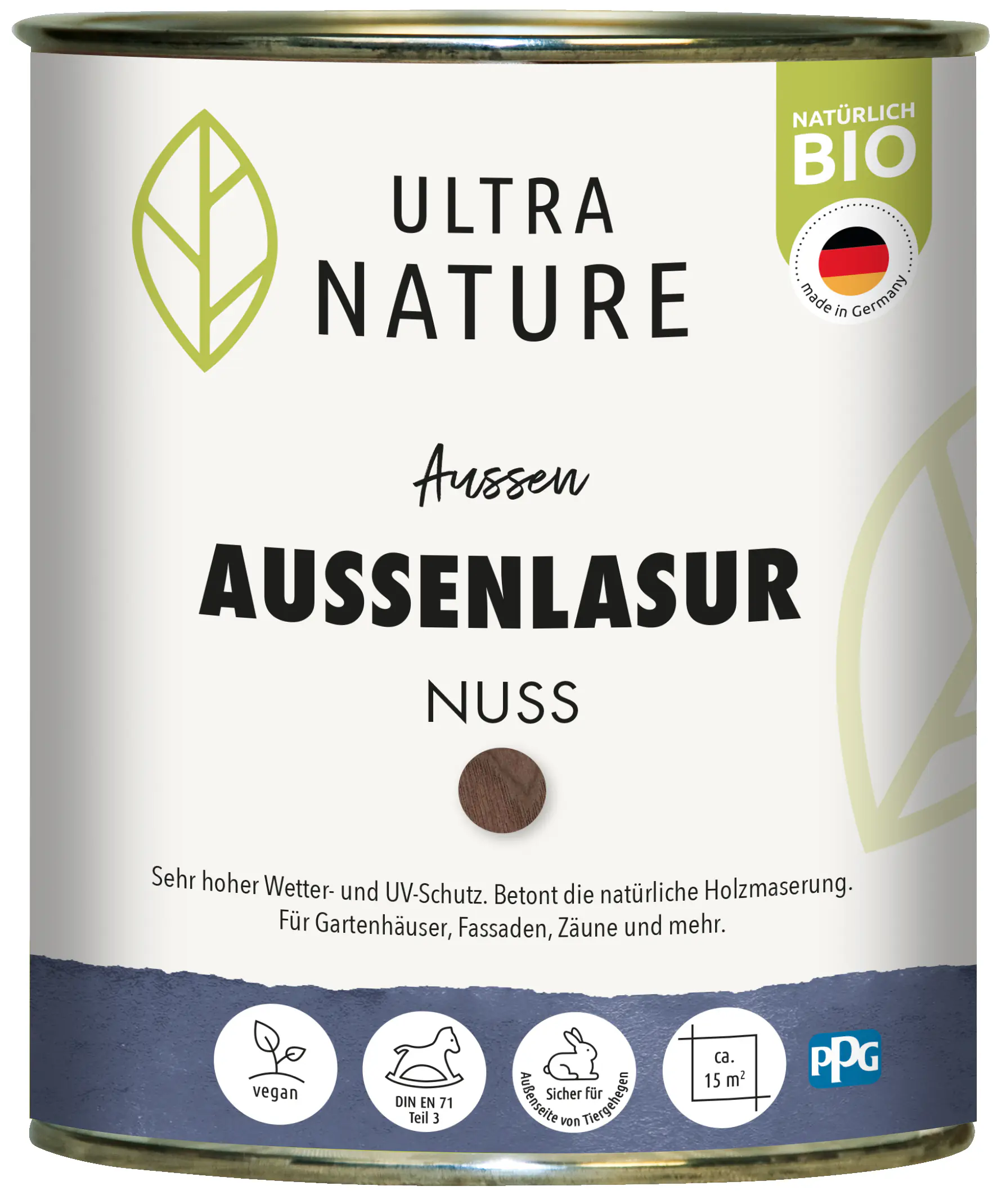 Ultra Nature Außenlasur 750 ml nuss