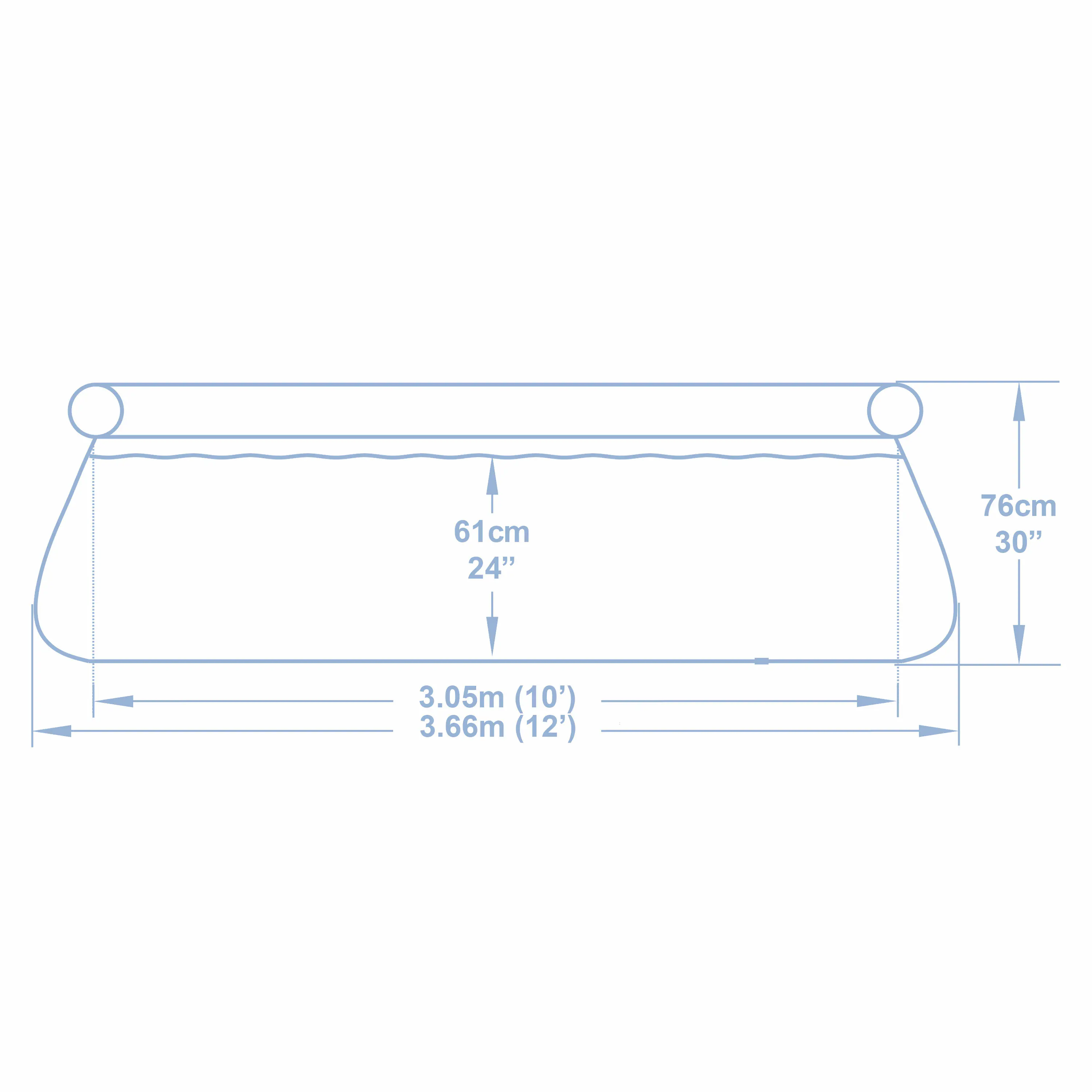 Bestway Pool Fast Set rund Ø 366 x 76 cm blau