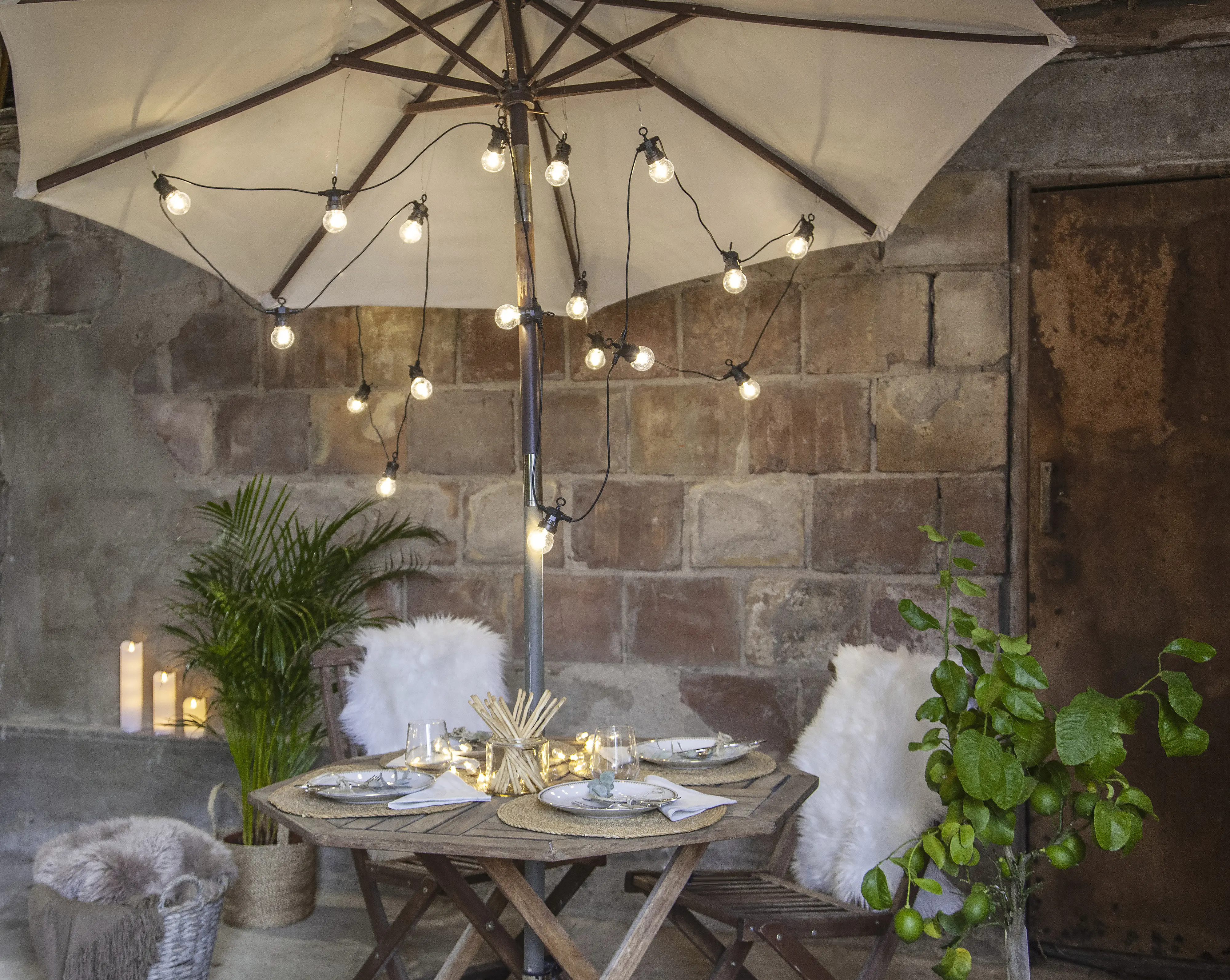 Eglo LED Lichterkette Außen Circus 4,05 m bunt