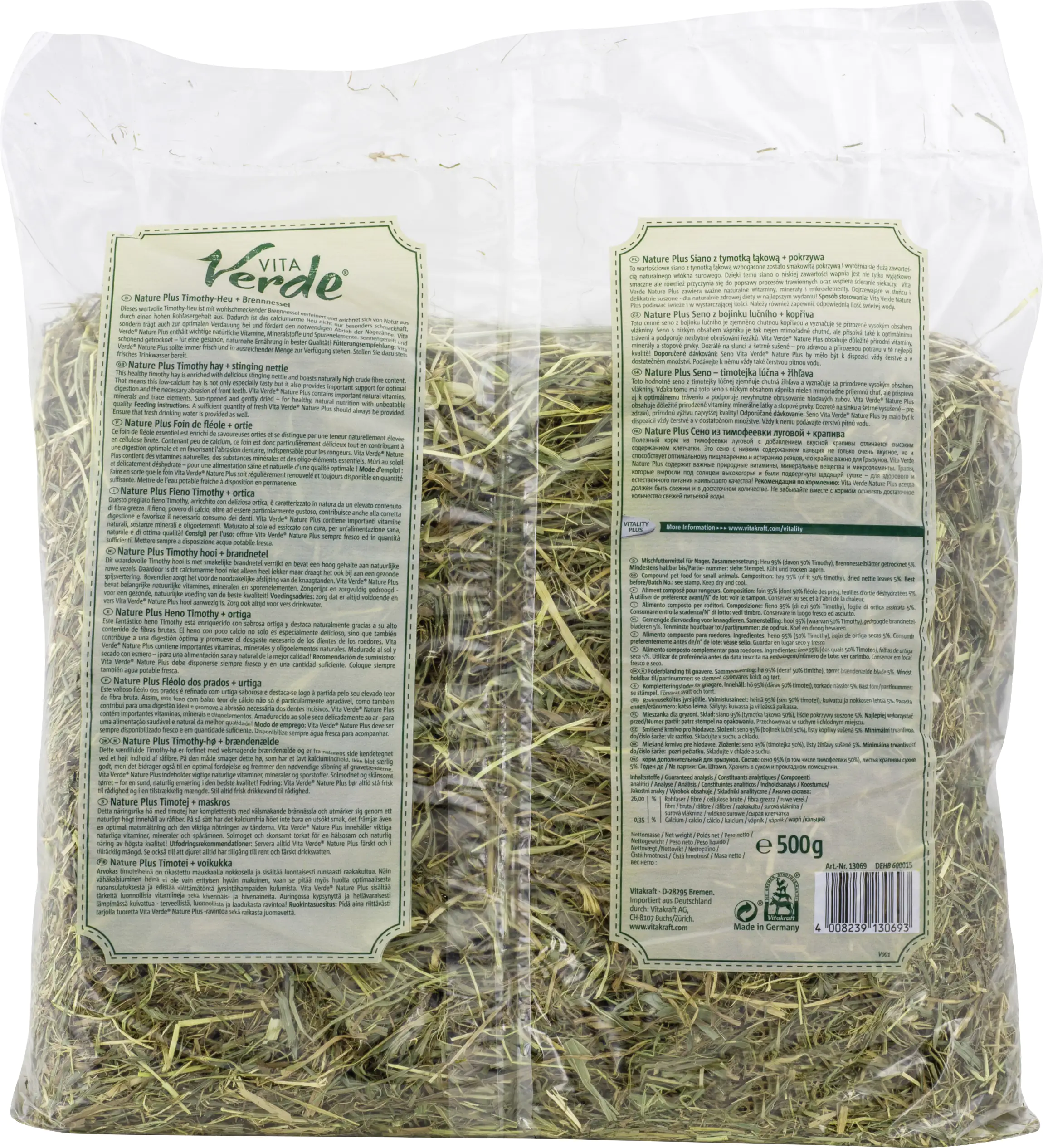 Vitakraft Vita Verde® Heu + Brennessel 500 g Vitakraft Vita Verde® Heu + Brennessel 500 g
