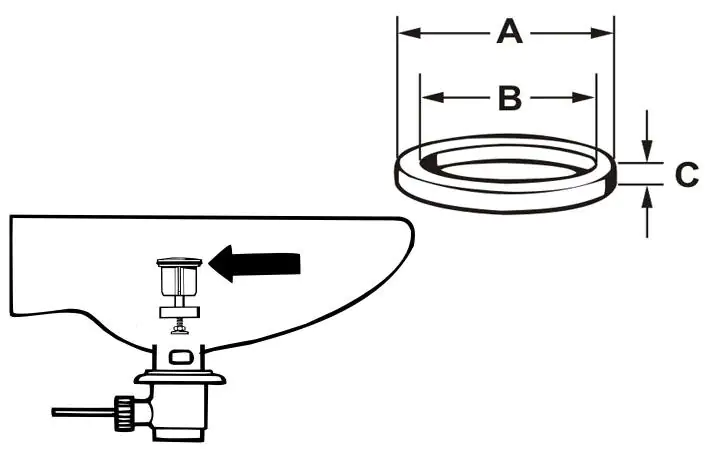 Cornat O-Ring für Excenter-Stopfen Ø 38 mm