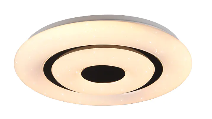 Reality LED Deckenleuchte Rana schwarz, weiß, Fernbedienung Reality LED Deckenleuchte Rana schwarz, weiß, Fernbedienung