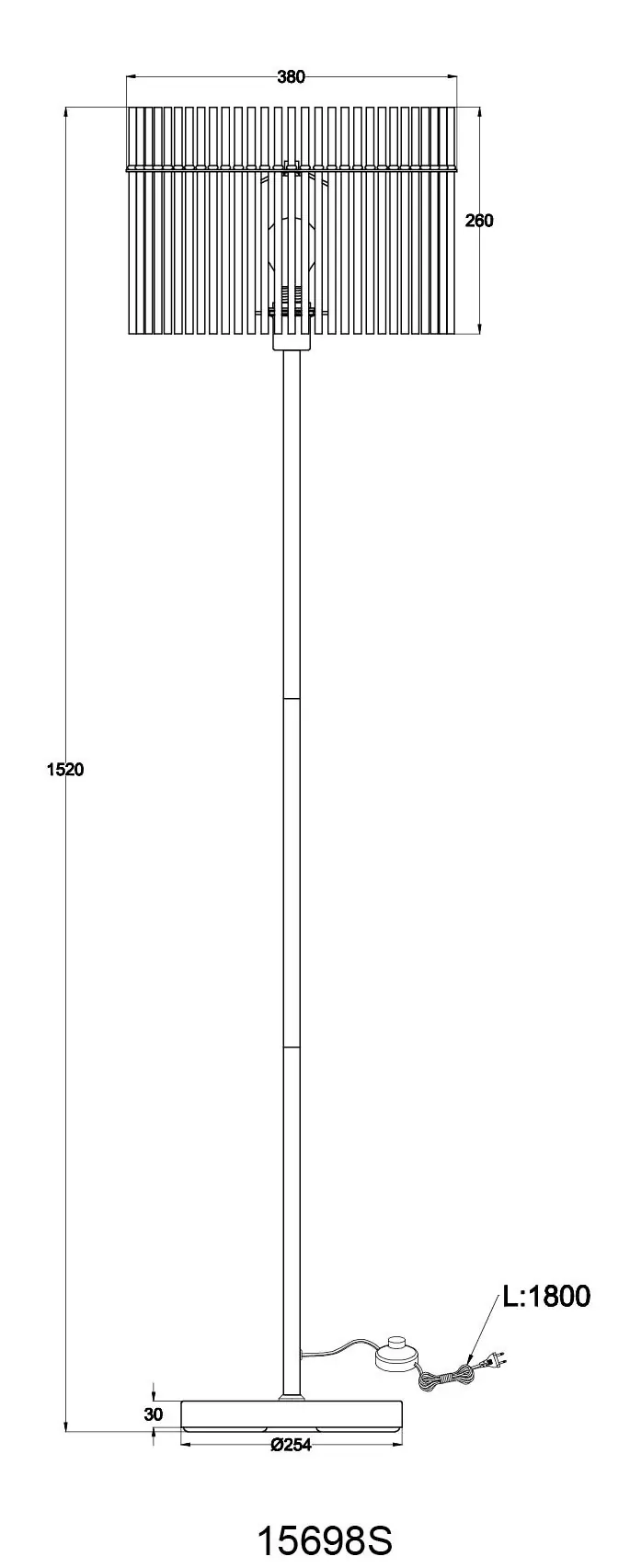 Globo Stehleuchte Gorley schwarz chrom 152 cm