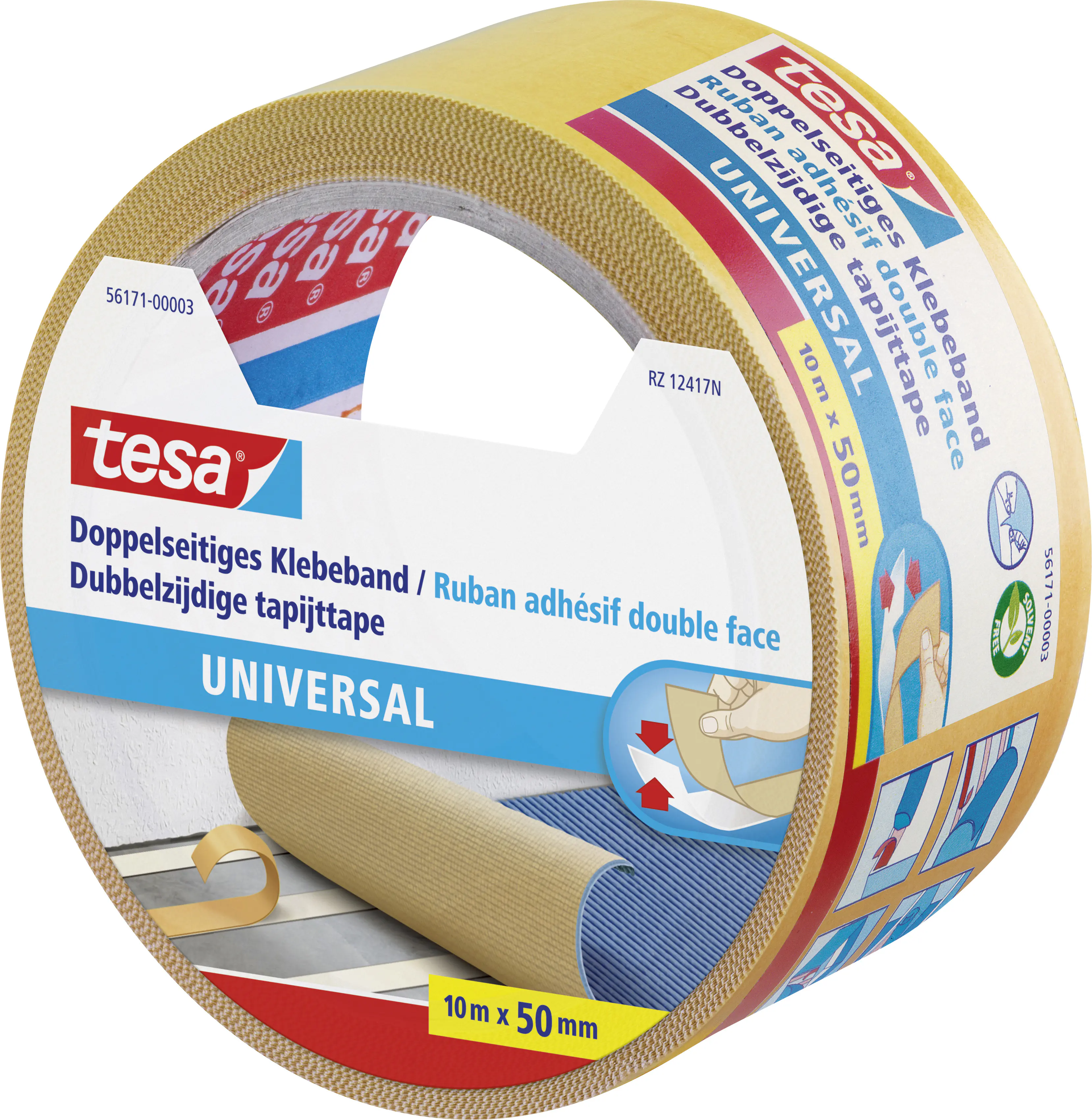 tesa doppelseitiges Klebeband Universal 10 m x 50 mm
