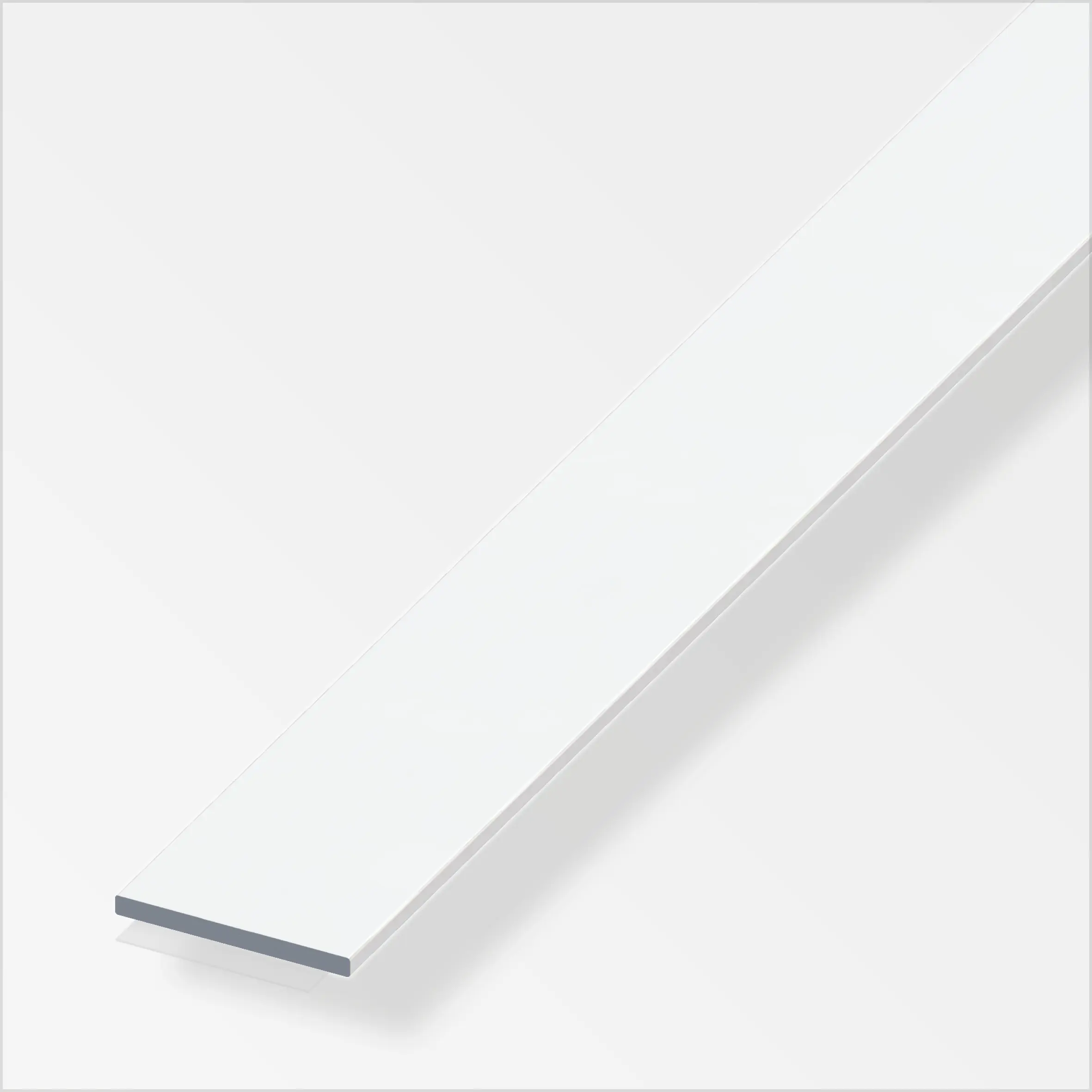 alfer Flachstange PVC 1 m x 40 × 3 mm weiß