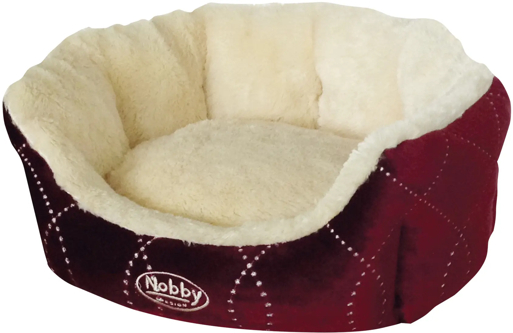 Nobby Komfortbett Ceno oval weinrot/beige Nobby Komfortbett Ceno oval weinrot/beige