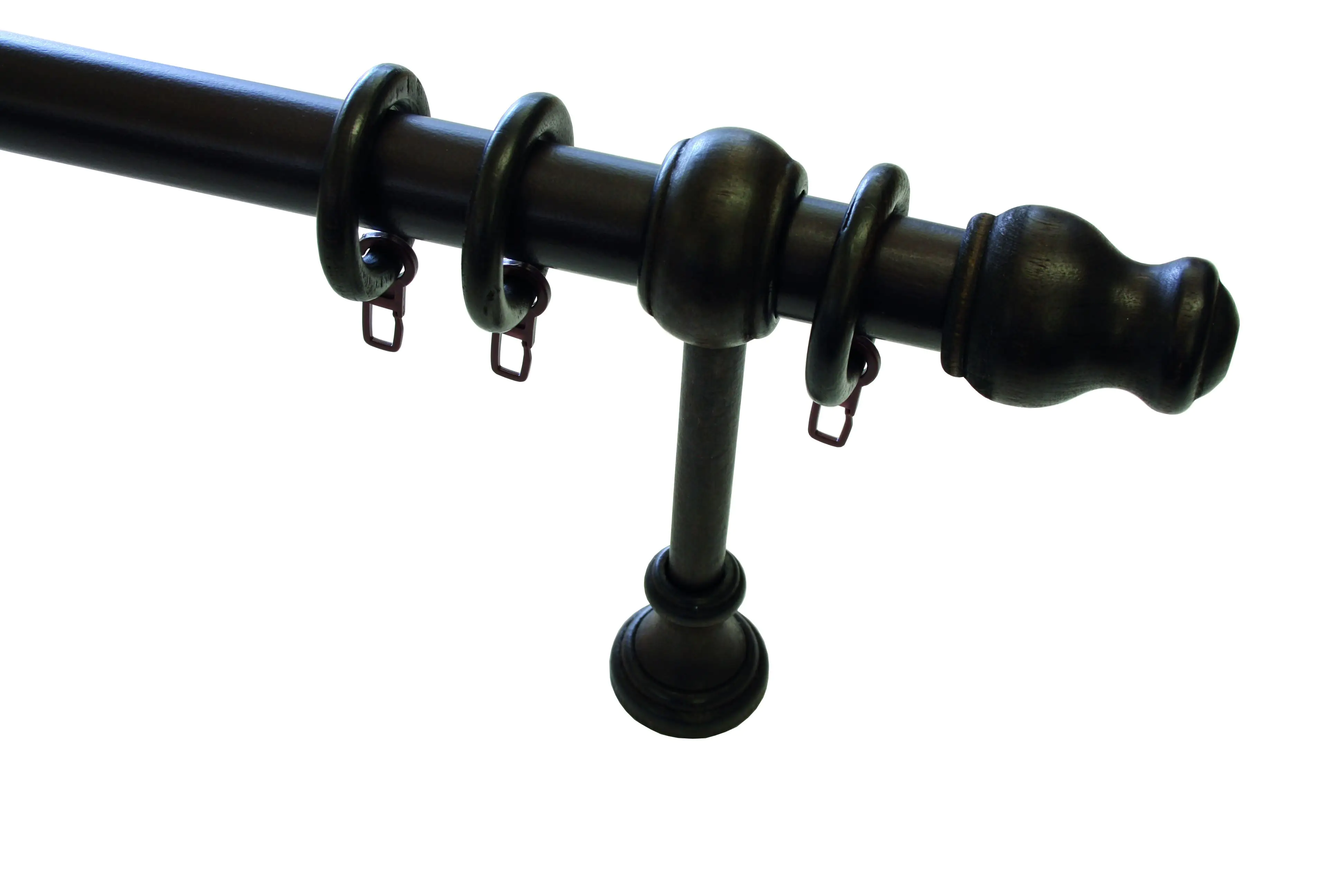 Gardinia Komplett-Set Lugano Classic Holz, Ø 28 mm, kolonial, 160 cm