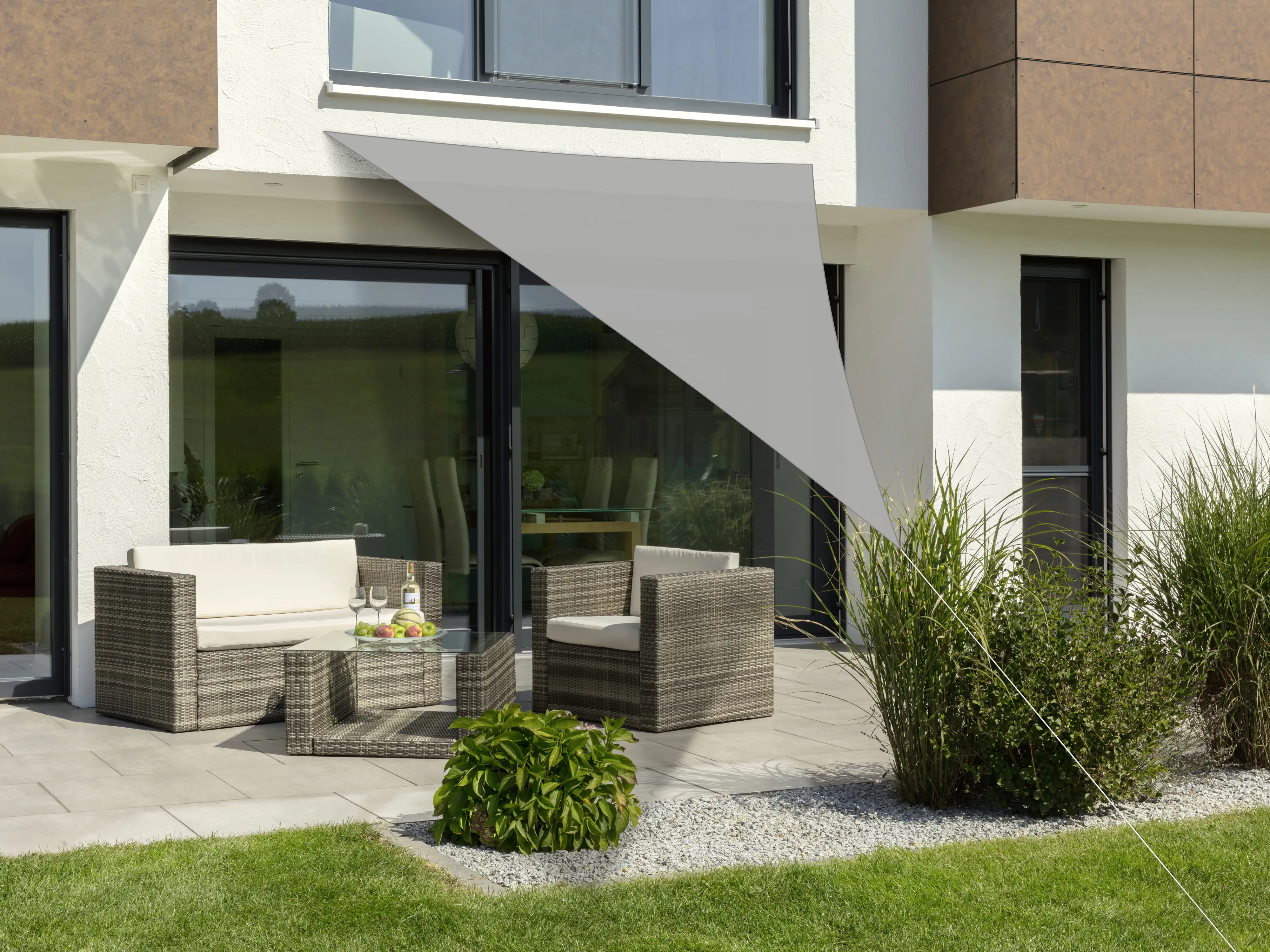 Schneider Sonnensegel Lanzarote silbergrau 400 x 400 x 300 cm