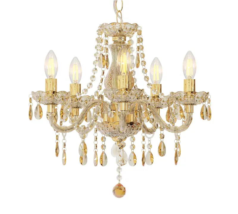 Globo Kronleuchter Marie 48 x 150 cm (Ø x H) goldfarben