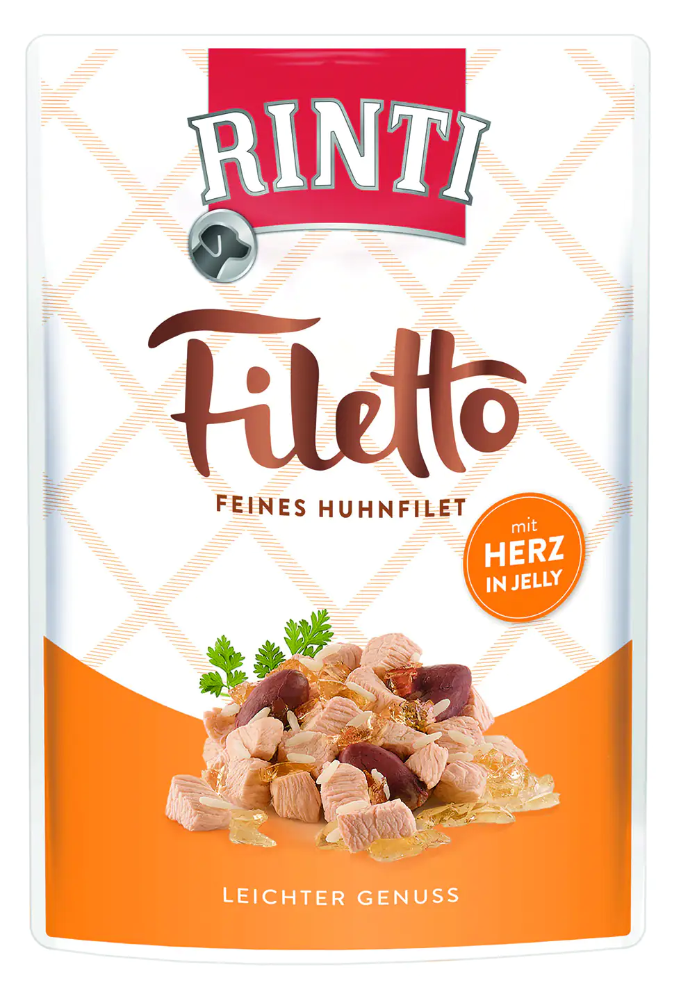 Rinti Filetto Hundenassfutter Adult 100 g Huhnfilet mit Herz in Jelly