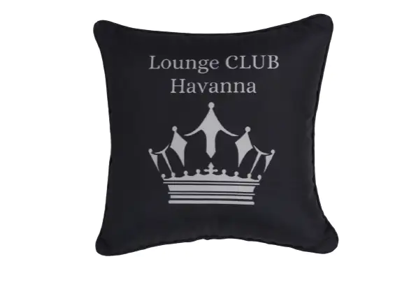 Primaster Kissen Lounge Club Havanna 45 x 45 cm, schwarz