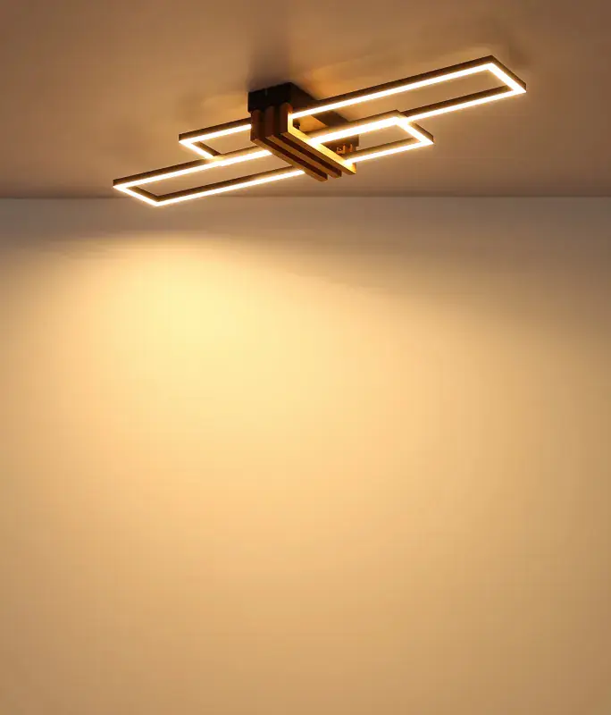 Globo Deckenleuchte Dakari I 80 x 23 cm schwarz warmweiß