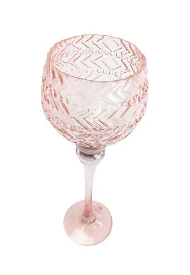 TrendLine Windlicht Glas Ø 13 x 35 cm rosa