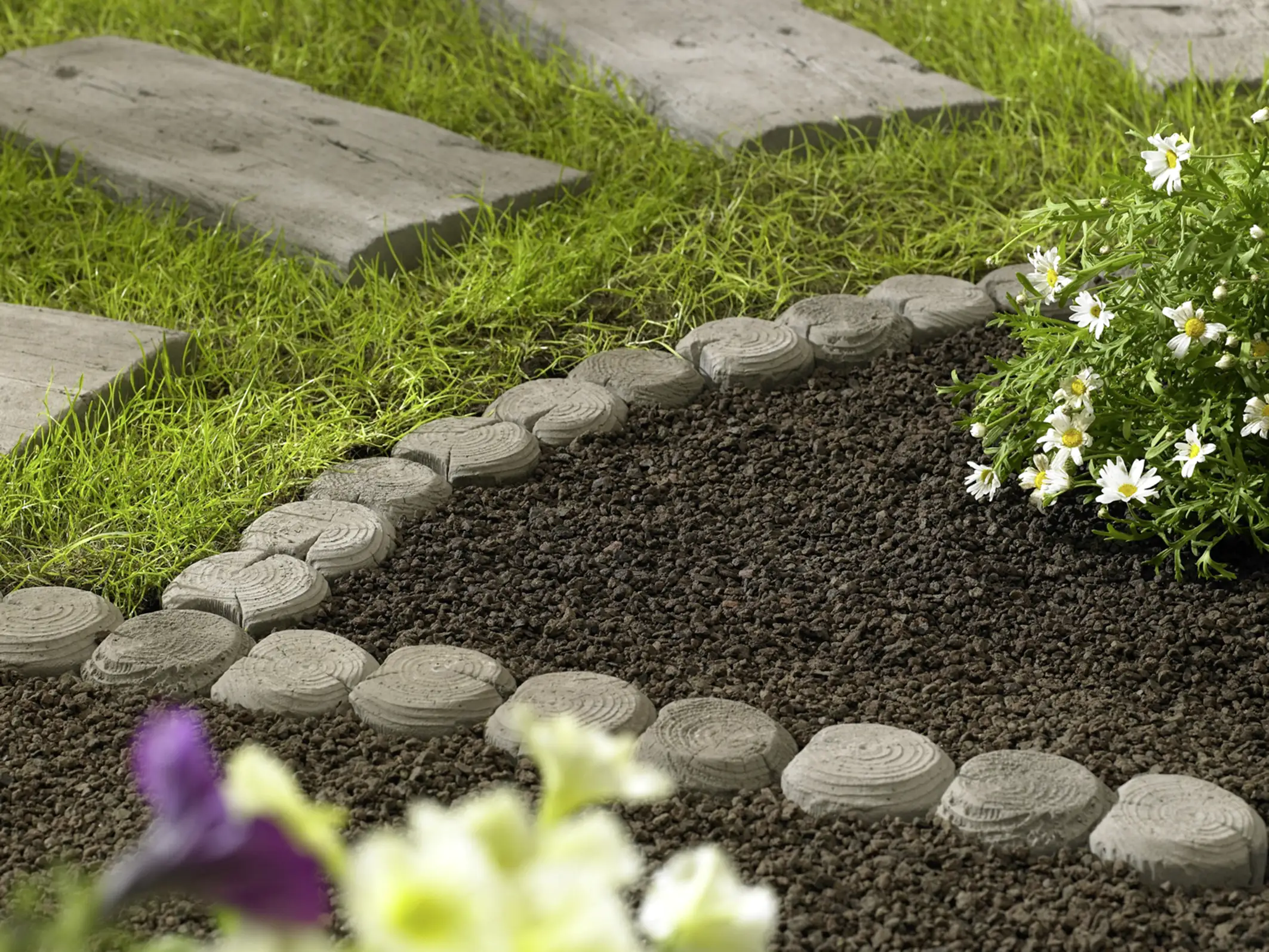 Kann Rasenkante Antik 25,7 x 10 x 4 cm braun