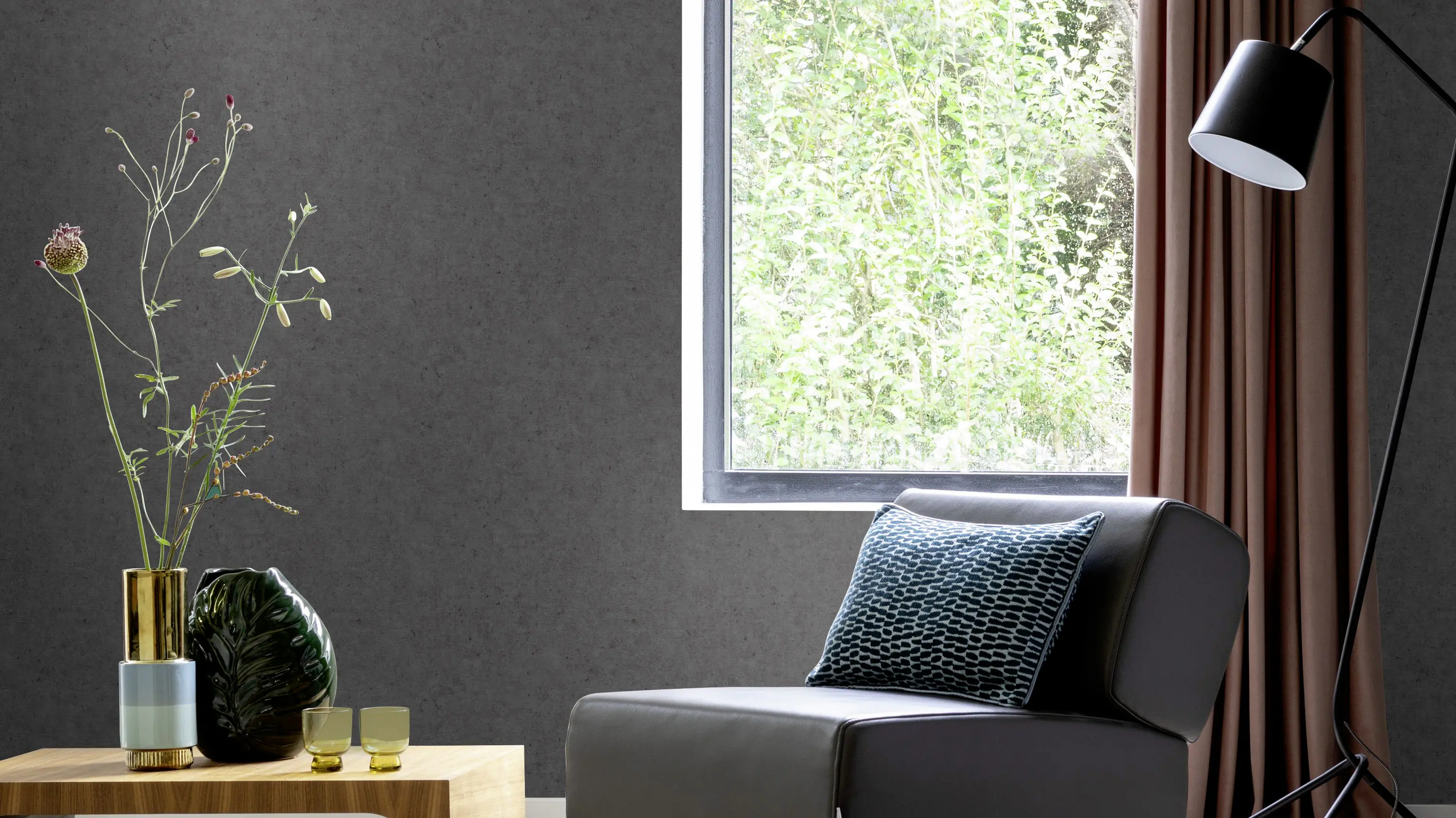 Rasch Vliestapete 520927 Schwarz-Offblack Uni 10,05 m x 0,53 m