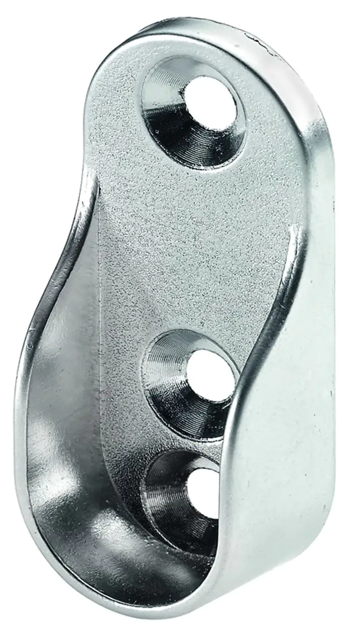 Hettich Schrankrohrlager oval Ø 30/15 mm verchromt - 2 Stück
