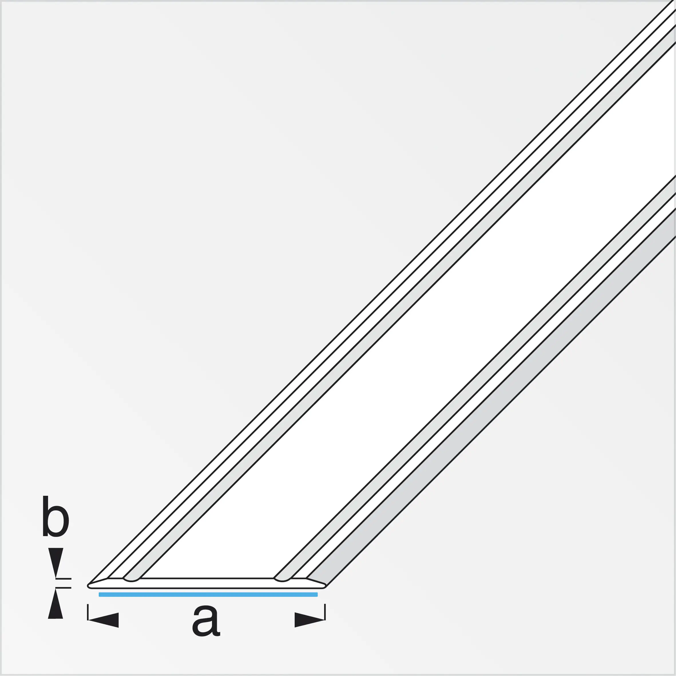 alfer Übergangsprofil 1 m, 30 x 2 mm Aluminium eloxiert messing