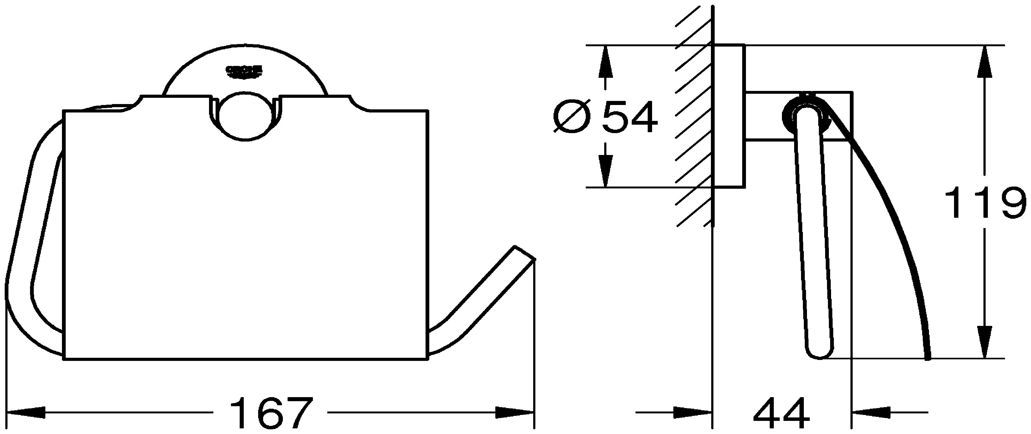 Grohe Start WC-Papierhalter supersteel klebbar