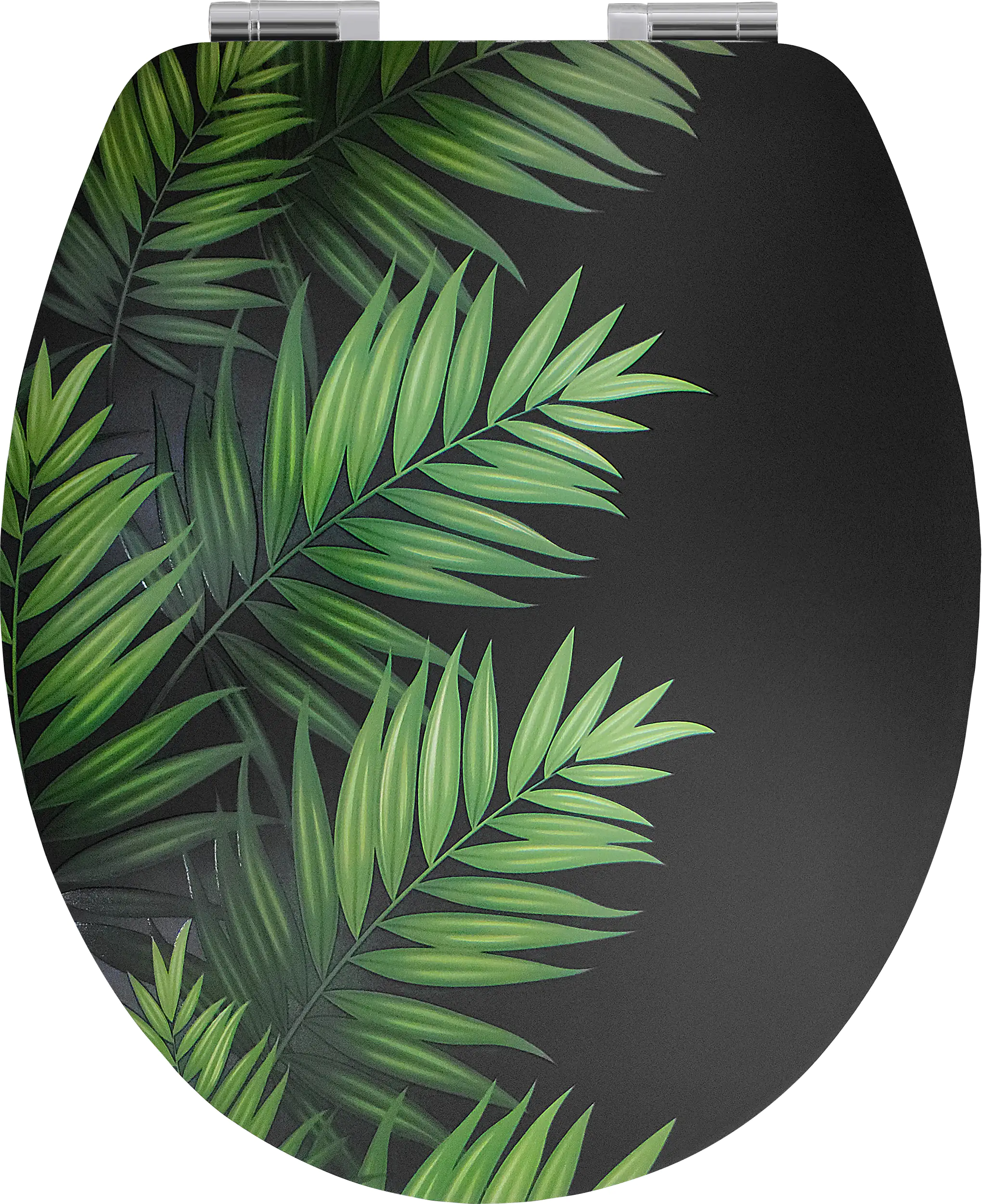 Primaster WC-Sitz mit Absenkautomatik Palme schwarz