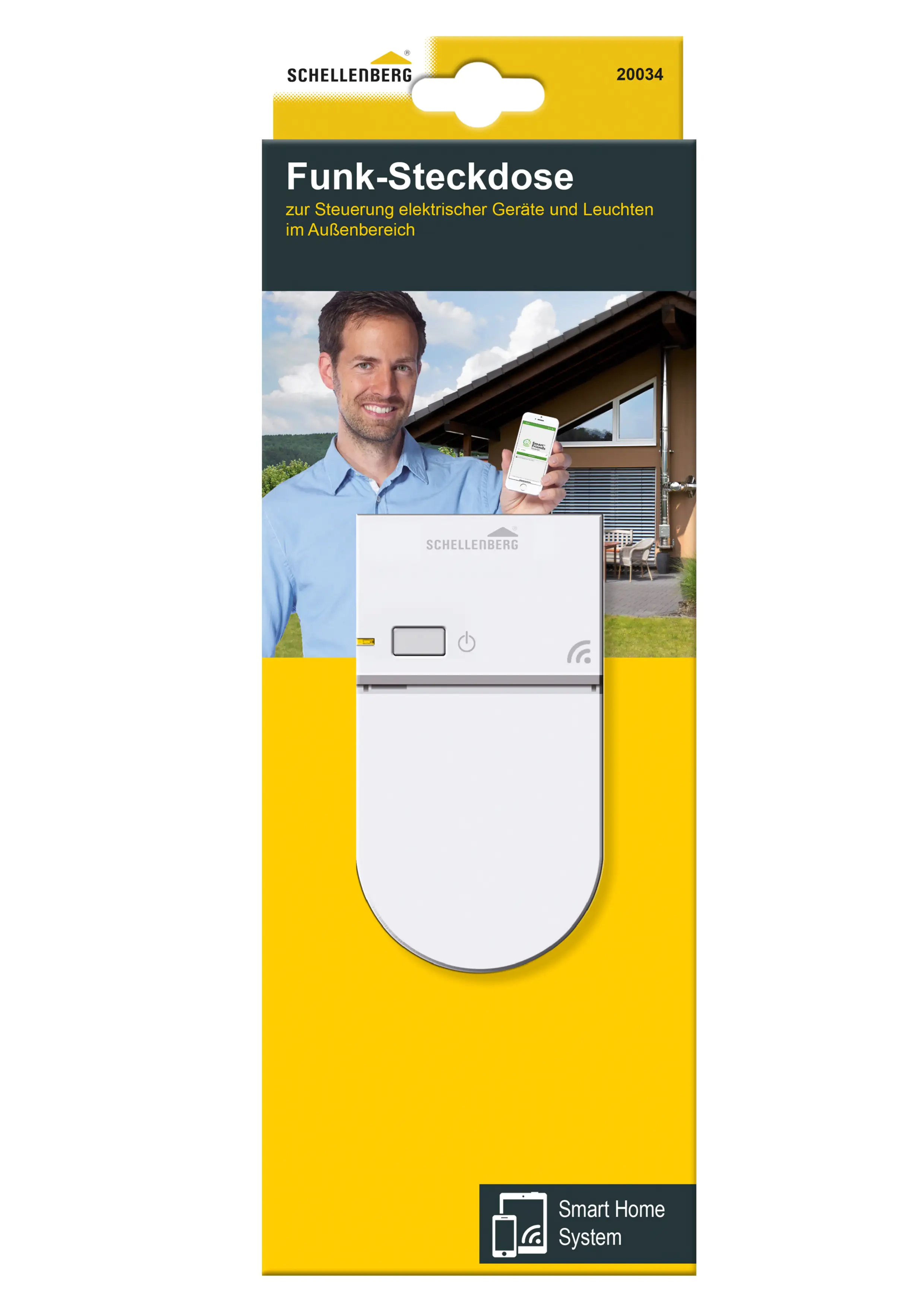 Schellenberg Funk-Steckdose außen weiß Schellenberg Funk-Steckdose außen weiß