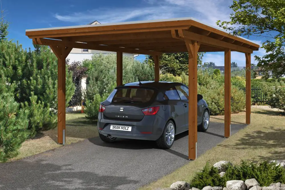 SKAN HOLZ Carport Emsland 354 x 604 cm mit Aluminiumdach SKAN HOLZ Carport Emsland 354 x 604 cm mit Aluminiumdach