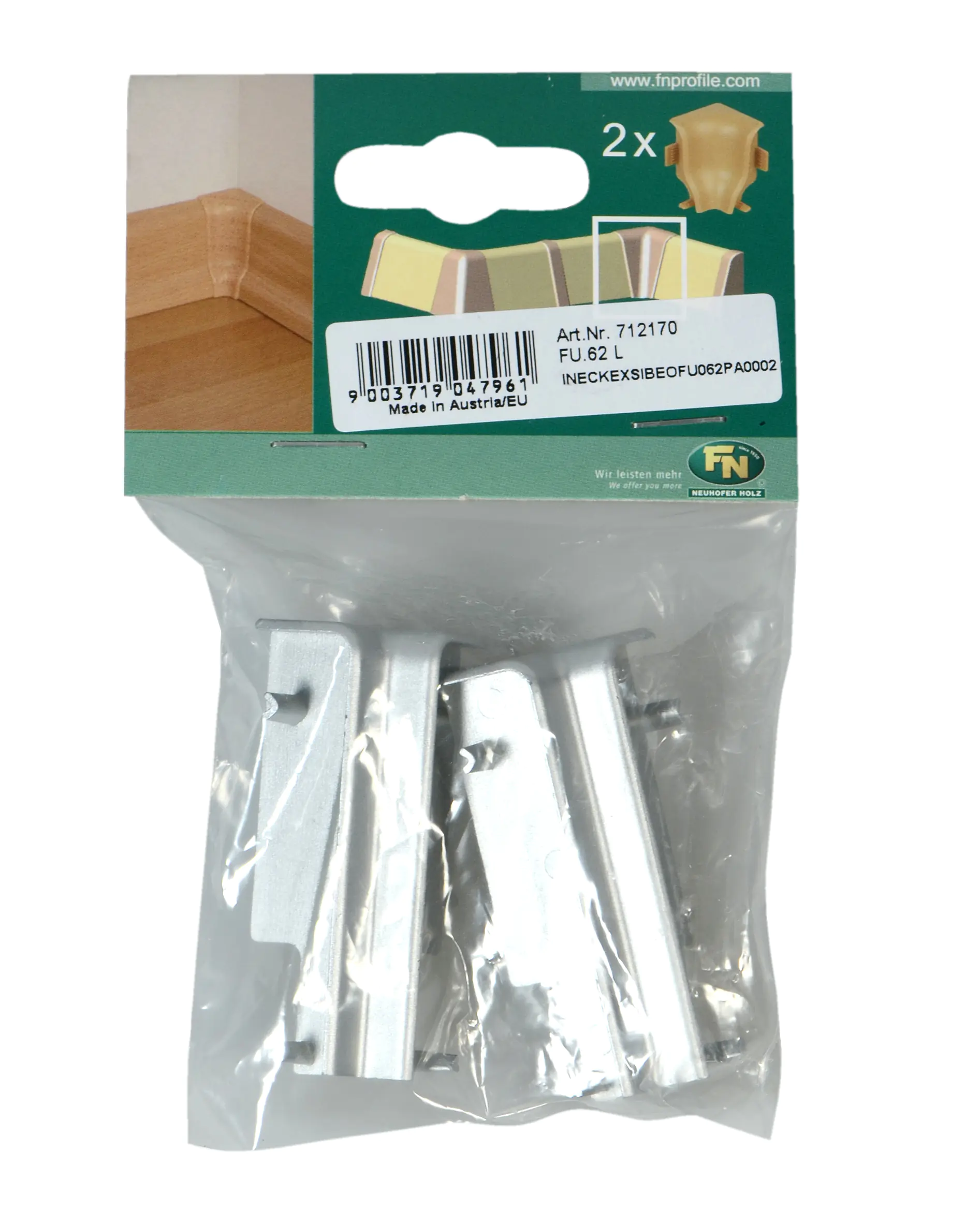 Neuhofer Inneneck für Fußleiste silber