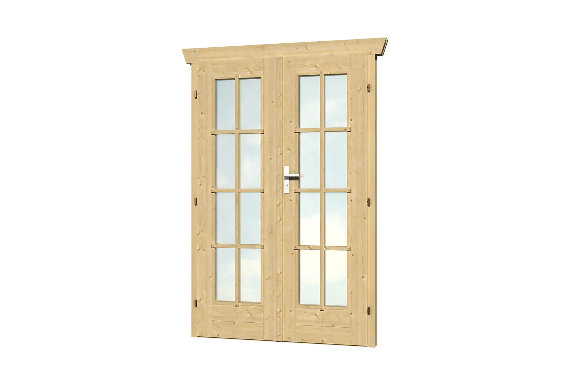 SKAN HOLZ Doppeltür BxH 123,4 x 193 cm, vollverglast für 28 mm Häuser