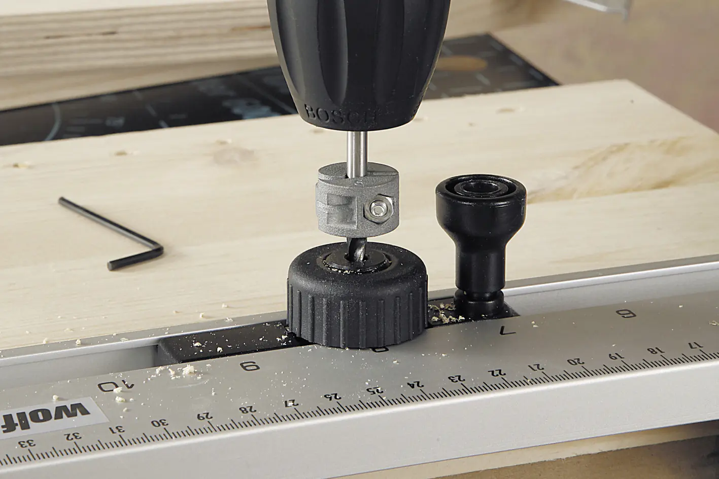 Wolfcraft Tiefenstopp 3-teilig Ø 6, 8, 10 mm Wolfcraft Tiefenstopp 3-teilig Ø 6, 8, 10 mm