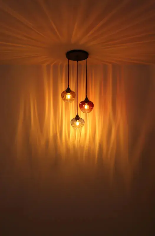 Globo Hängeleuchte Sander Ø 45 x 150 cm bunt matt