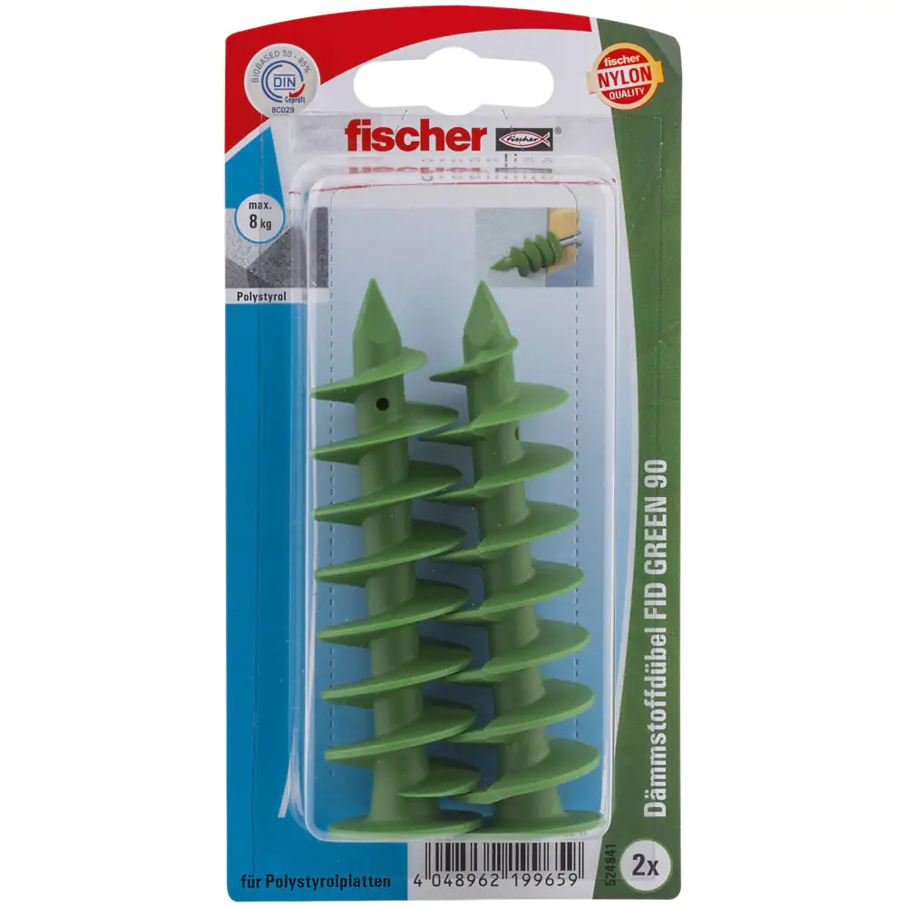 Fischer Dämmstoffdübel FID green 6.0 x 90 mm - 2 Stück Fischer Dämmstoffdübel FID green 6.0 x 90 mm - 2 Stück