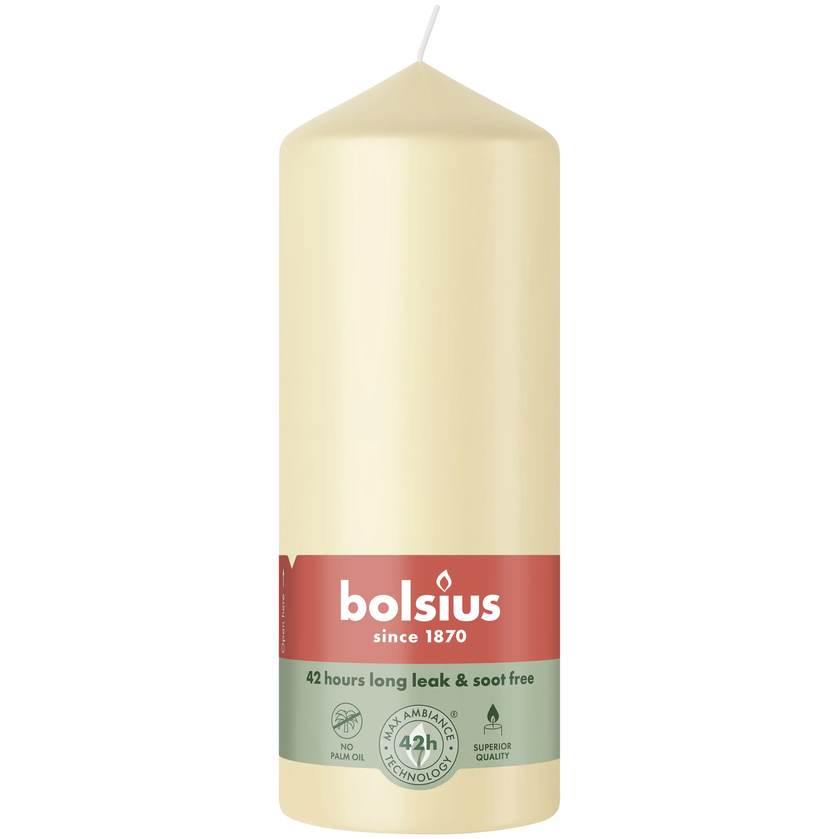 Bolsius Stumpenkerze beige 15 cm Ø 5,8 cm 