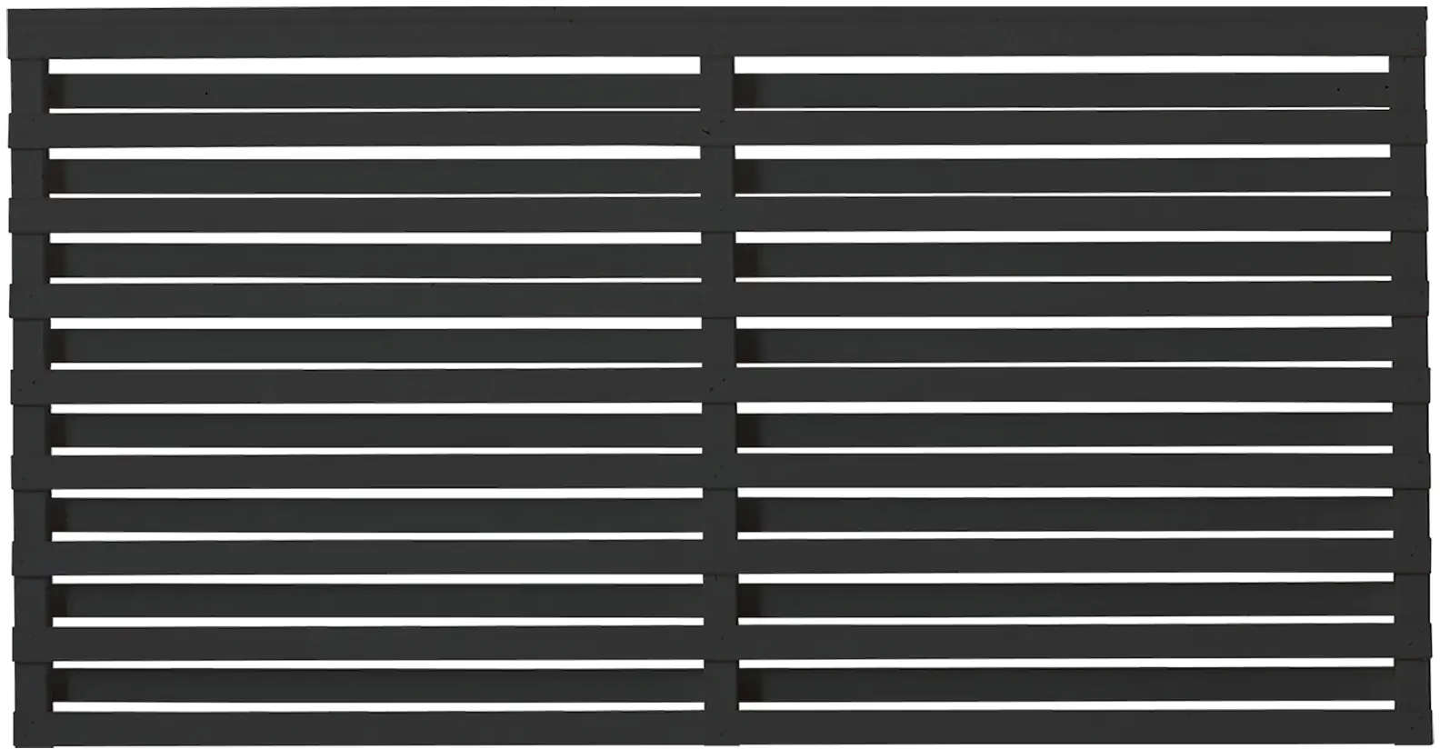 Plus Zaun Osaka 180 x 93 cm RAL 9005 Schwarz