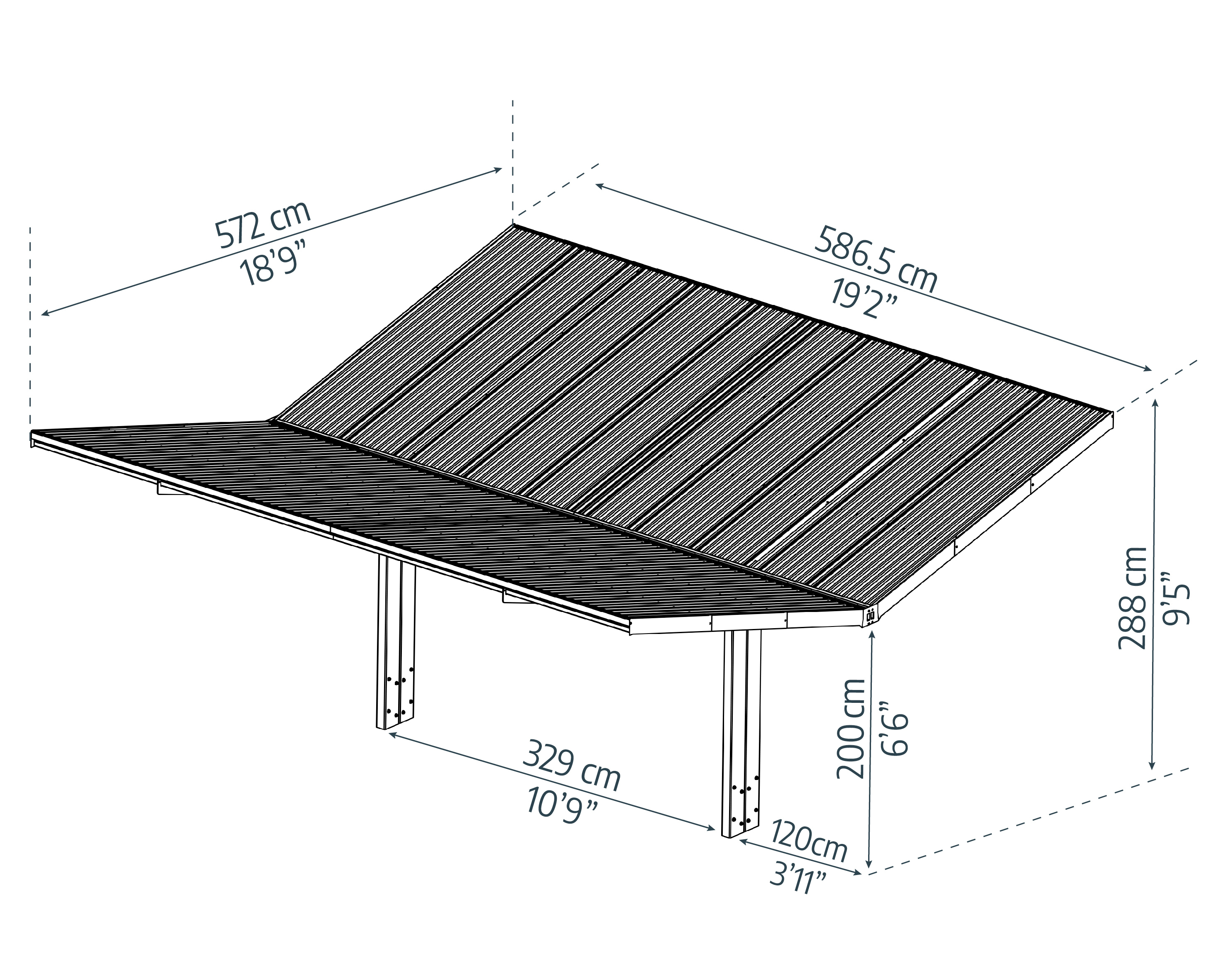 Canopia Carport Sydney Wings  Schwarz Alu 572 x 586 cm Canopia Carport Sydney Wings  Schwarz Alu 572 x 586 cm