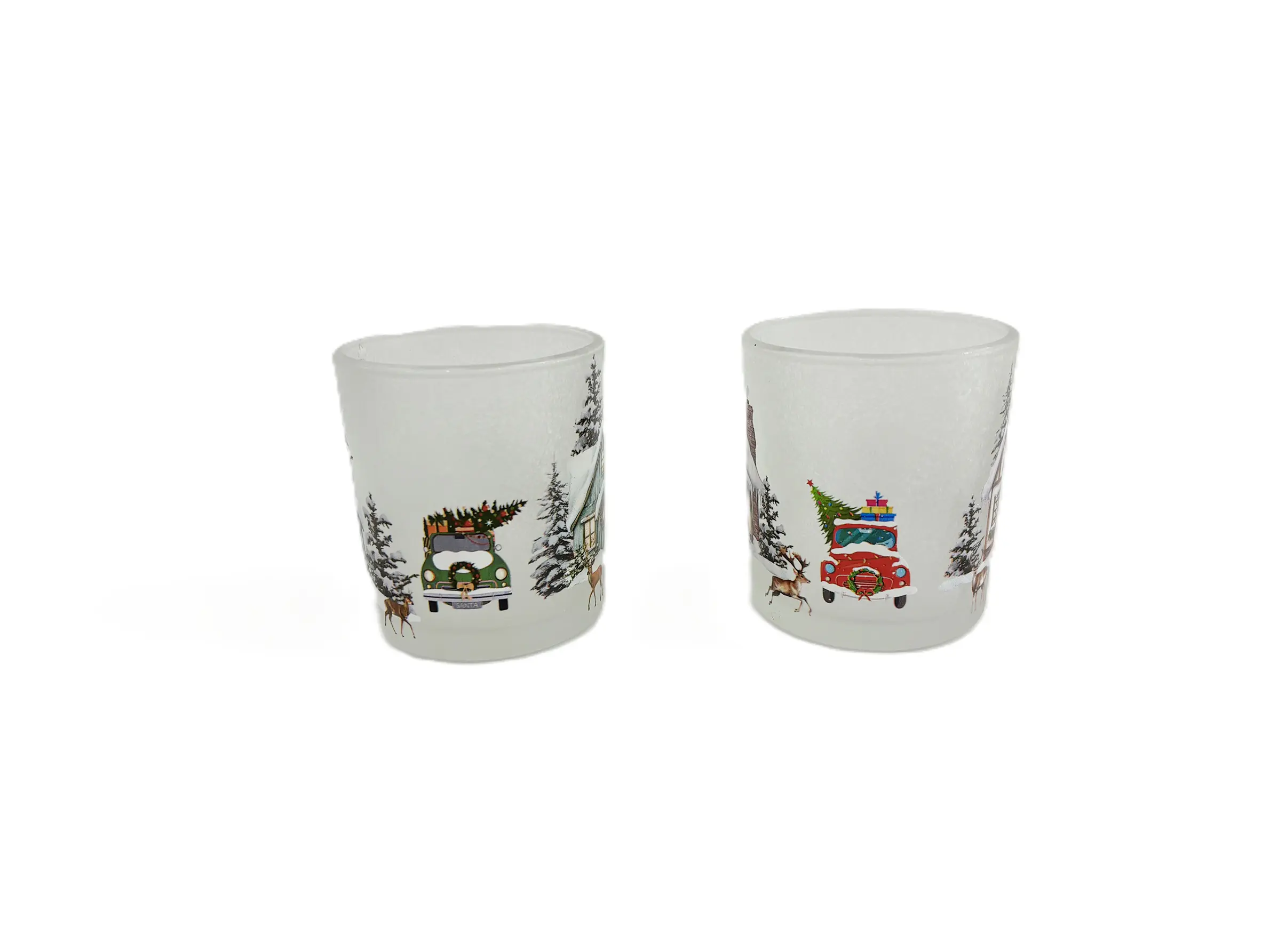 TrendLine Deko Windlicht Glas Ø 7 x 8 cm bunt