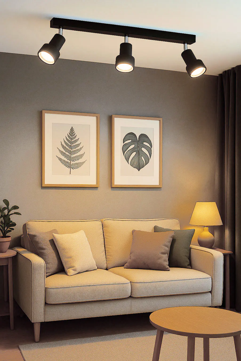 Primaster LED-Deckenlampe 3er Spot Chicago GU10 36 x 8 cm schwarz