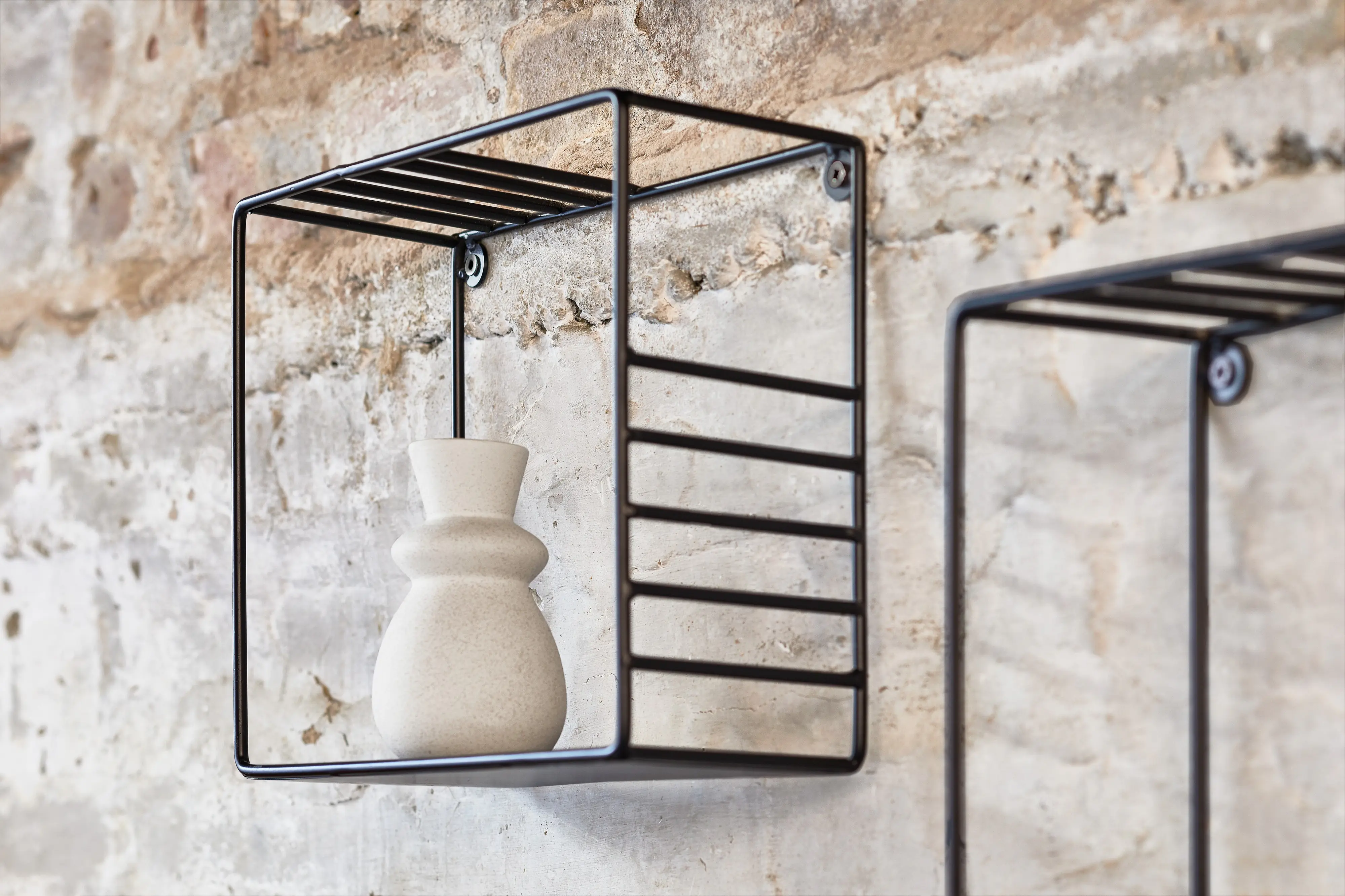 Dolle Wandregal Lynn 42 x 26 cm schwarz 3er-Set