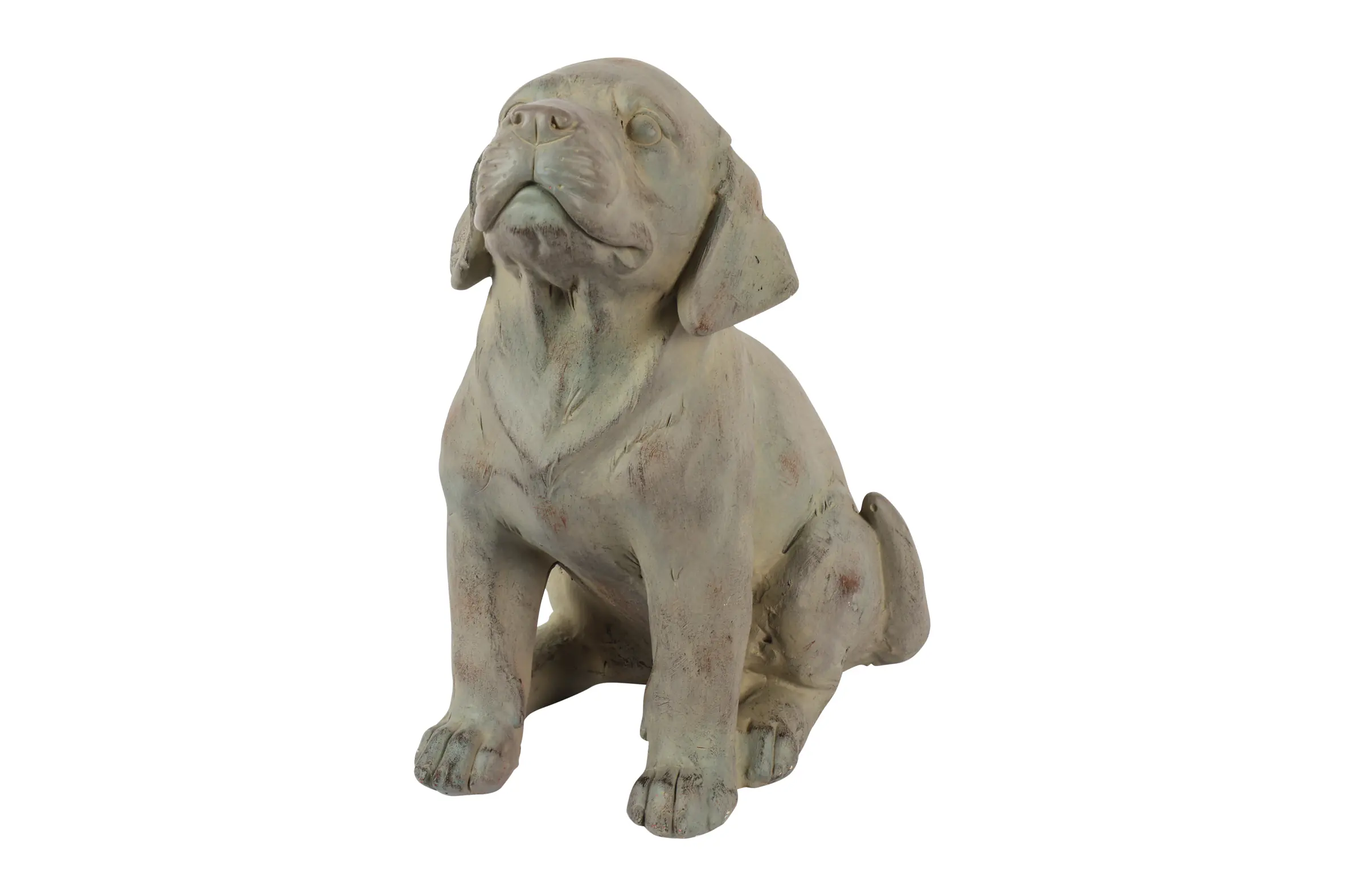 Dekofigur Hund Hardey sitzend 25 x 32 cm grau