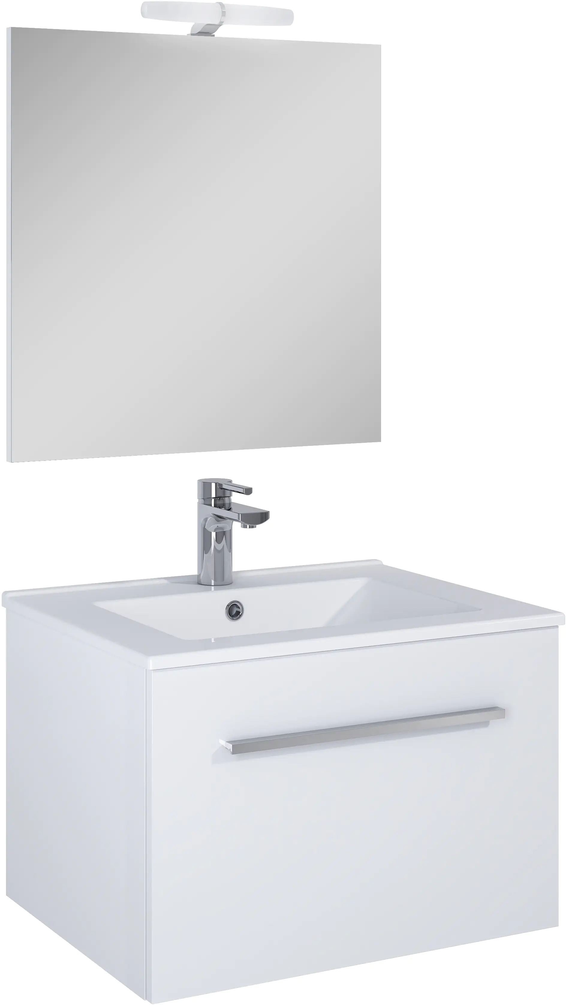 Gäste WC Möbel Set Freiburg weiß hochglanz 60 cm