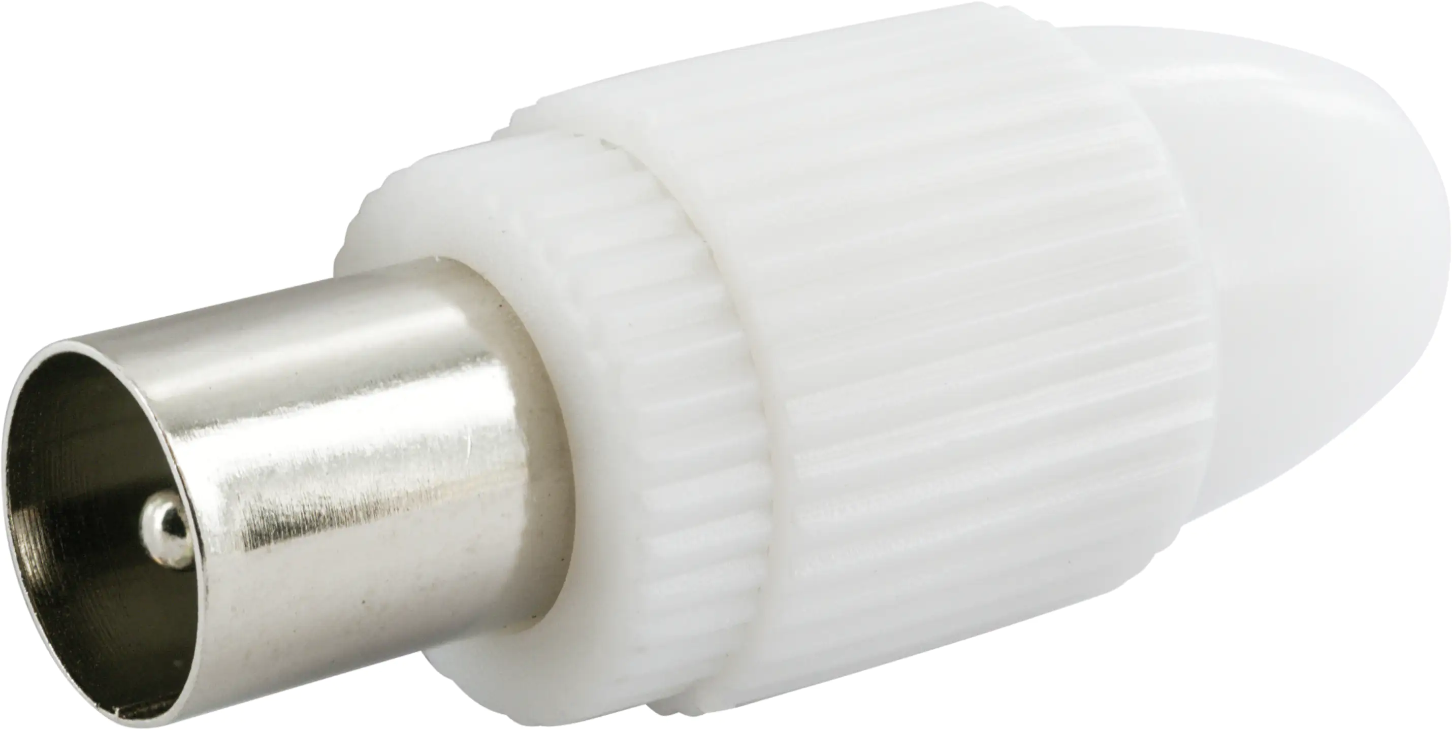 4004005505184_1217646 Schwaiger Koaxial Stecker KST11 532 weiß, 1 Stk.