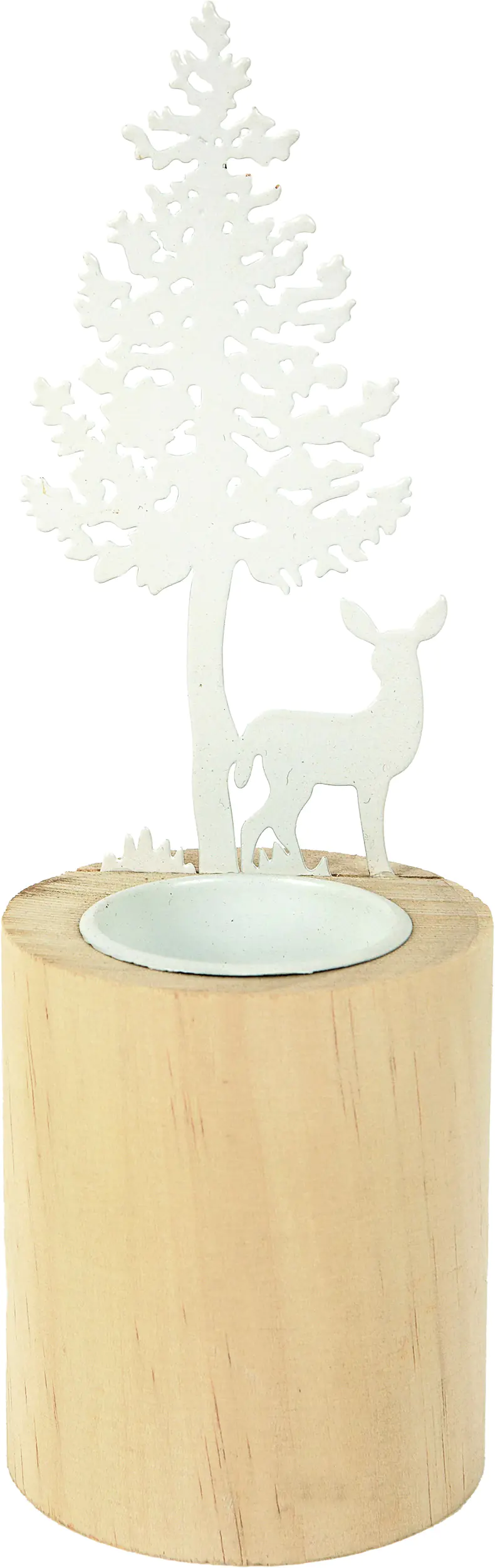 TrendLine Deko  Kerzenhalter aus Holz, 7 x 19,5 cm 