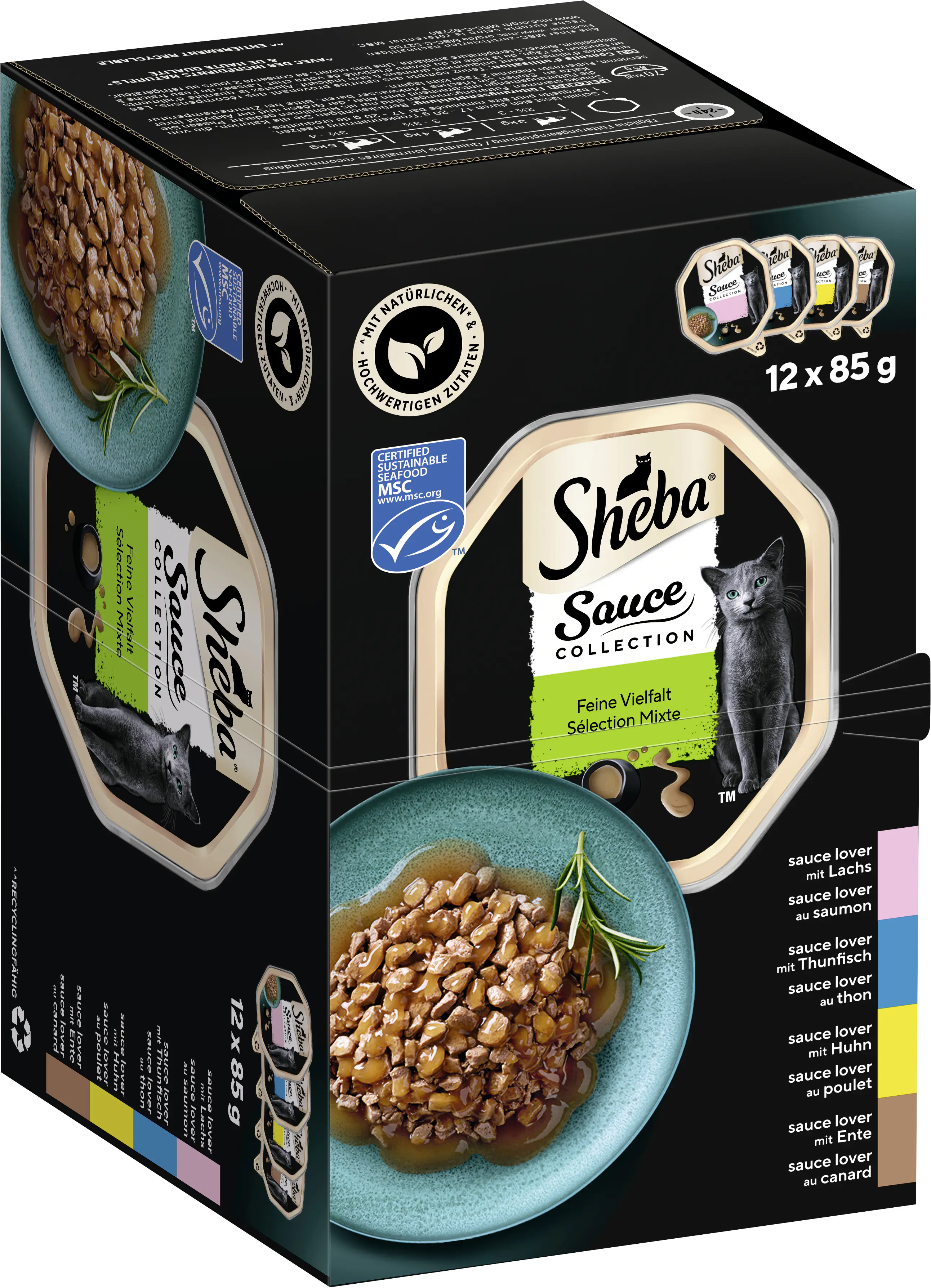 Sheba Sauce Collection Katzennassfutter Adult MSC 12 x 85 g Fisch & Fleisch Variationen Sheba Sauce Collection Katzennassfutter Adult MSC 12 x 85 g Fisch & Fleisch Variationen