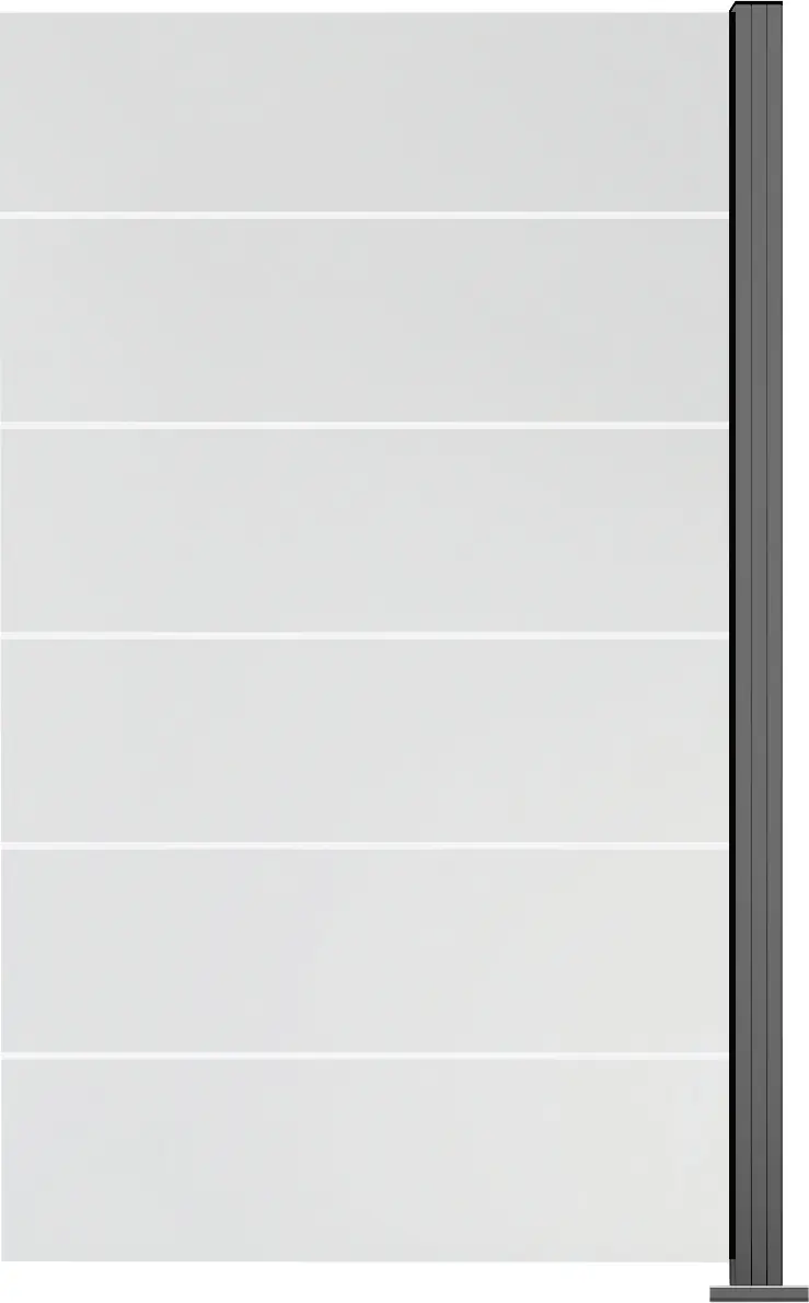 Ambiente Glaszaun Erweiterungsset Klarglas mit Siebdruck 187 x 107,2 cm grau Ambiente Glaszaun Erweiterungsset Klarglas mit Siebdruck 187 x 107,2 cm grau